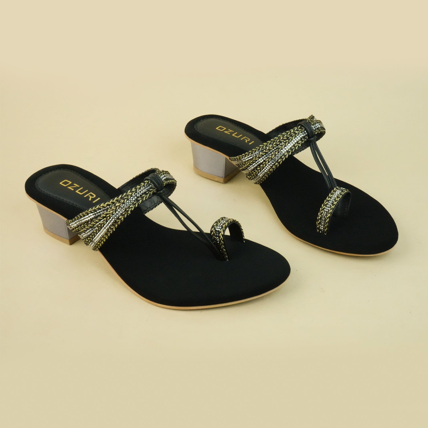 Kailani Embellished Low Block Heels