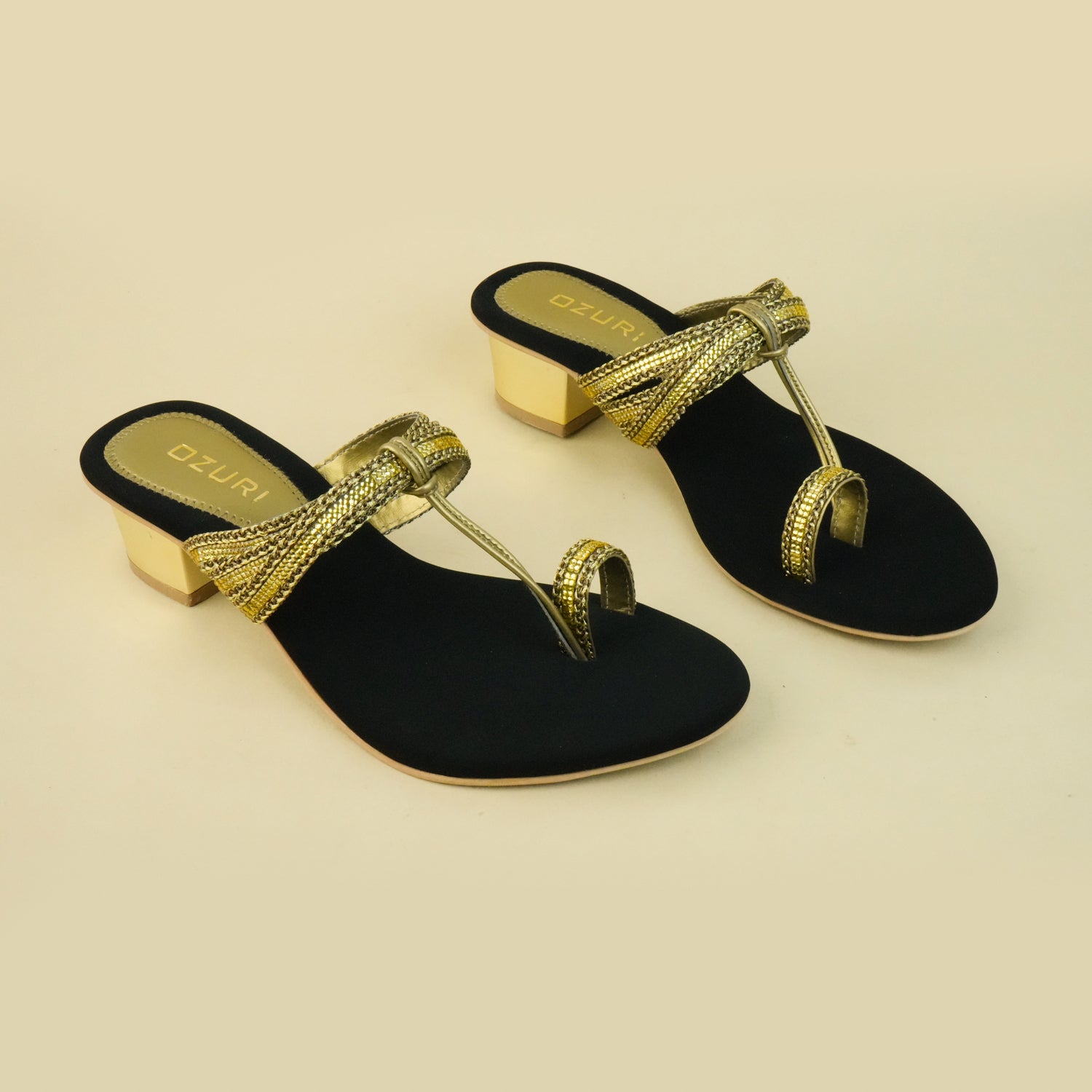 Kailani Embellished Low Block Heels