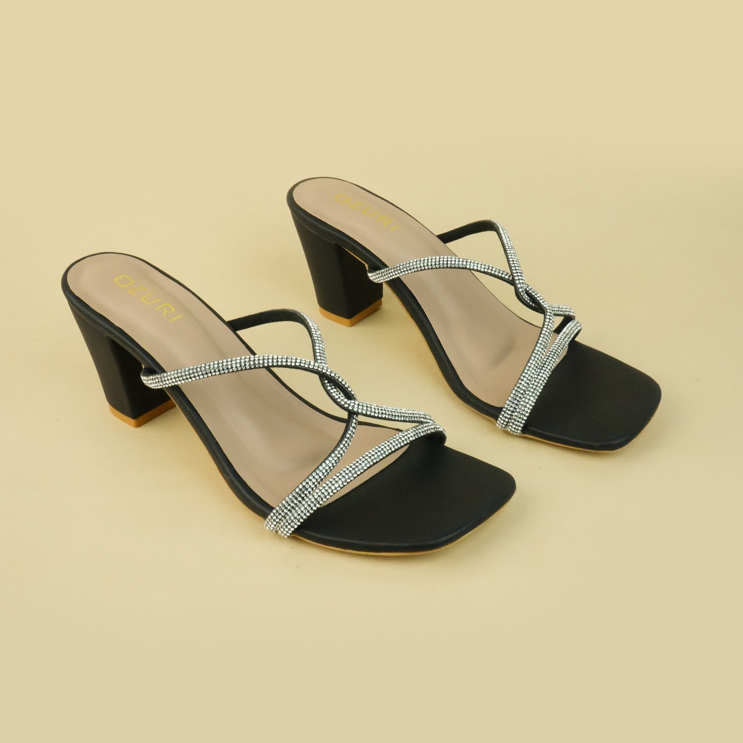 JANE Embellished Block Heel Sandals