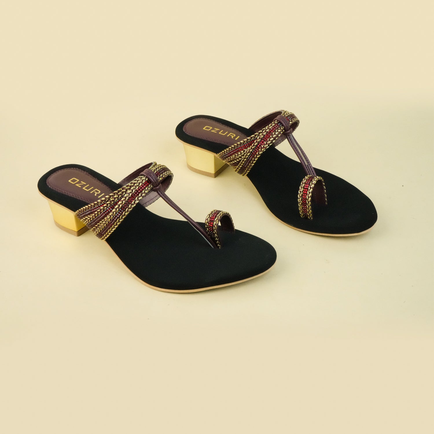 Kailani Embellished Low Block Heels