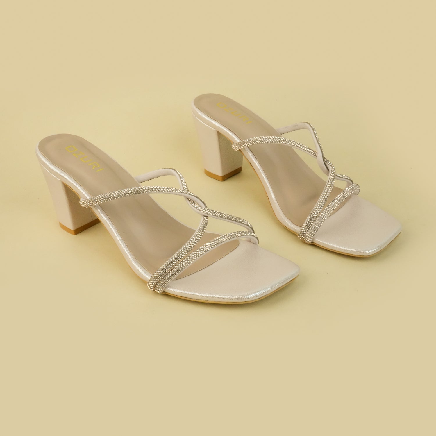 JANE Embellished Block Heel Sandals