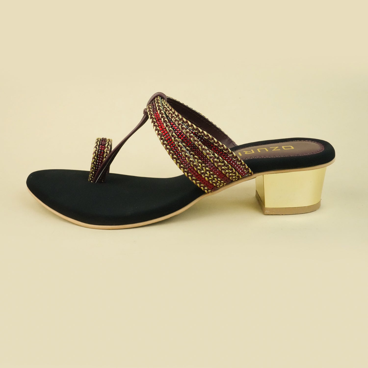 Kailani Embellished Low Block Heels