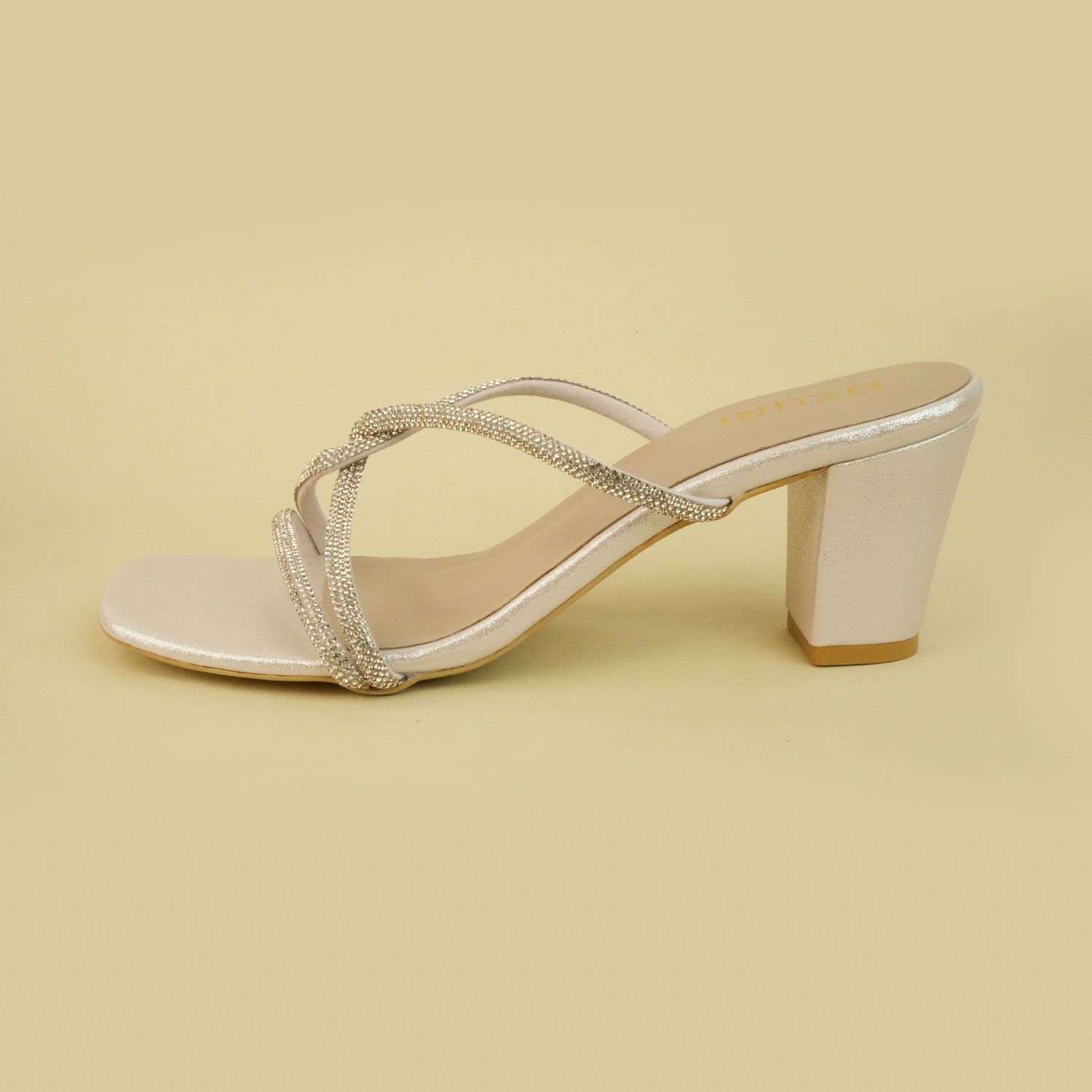 JANE Embellished Block Heel Sandals