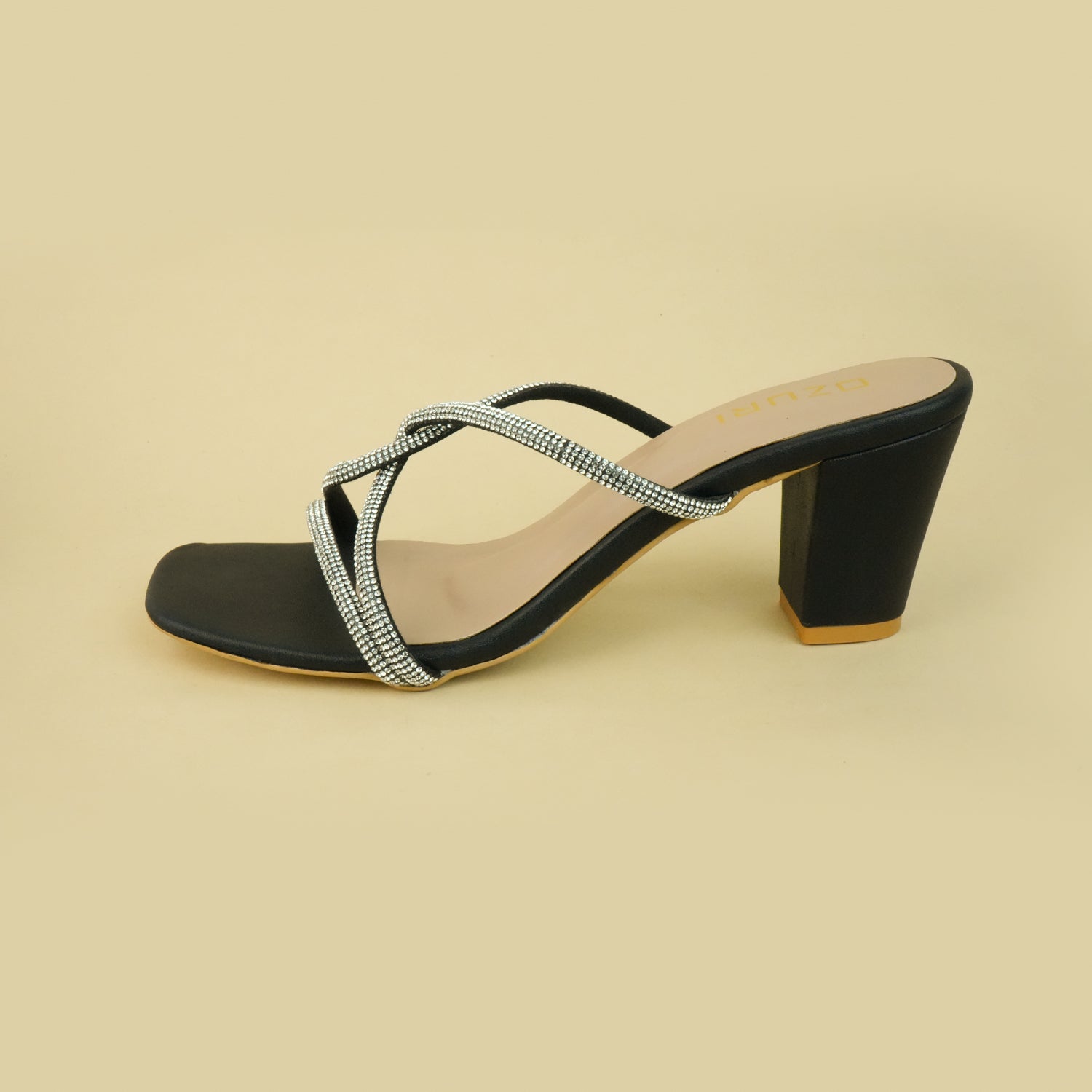 JANE Embellished Block Heel Sandals