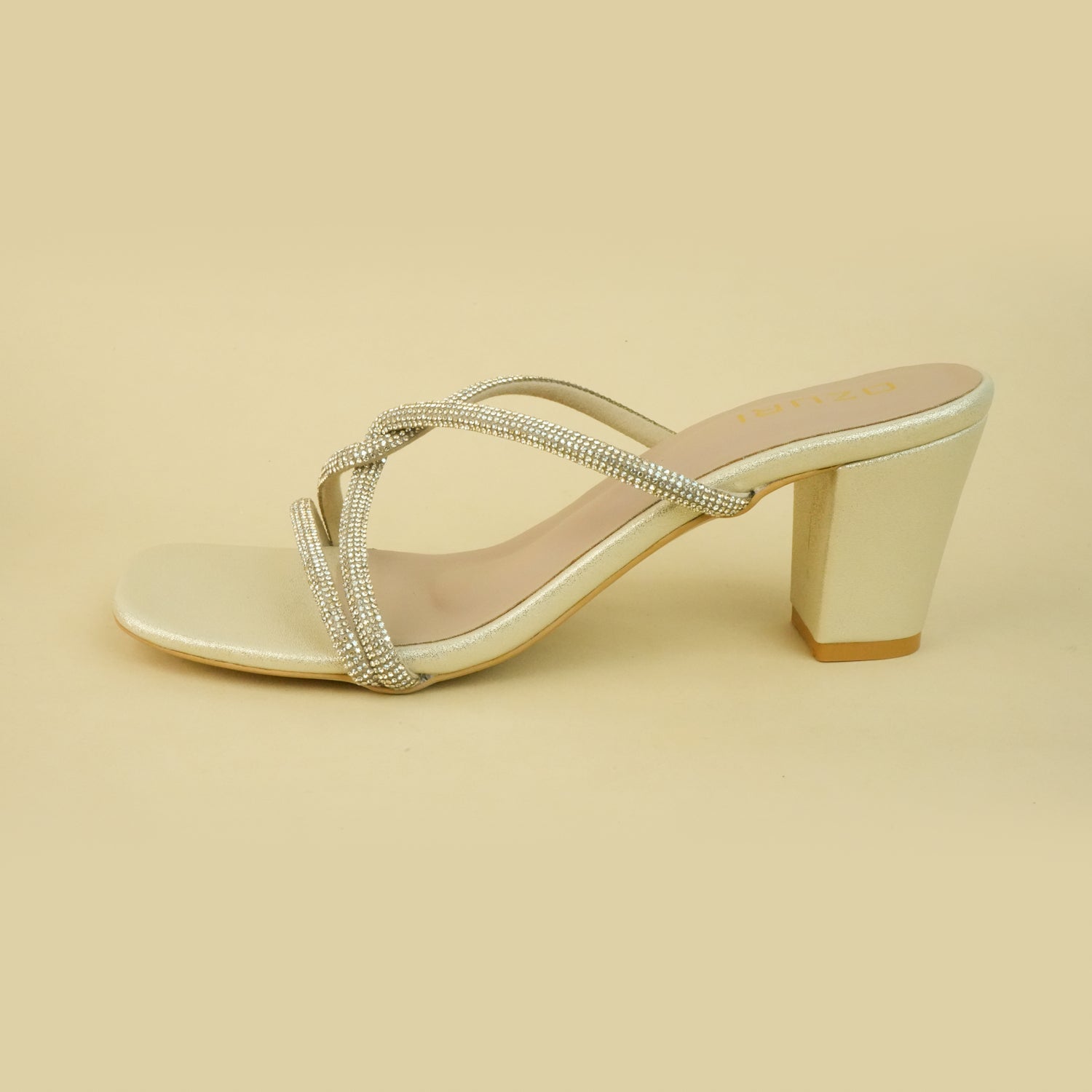JANE Embellished Block Heel Sandals