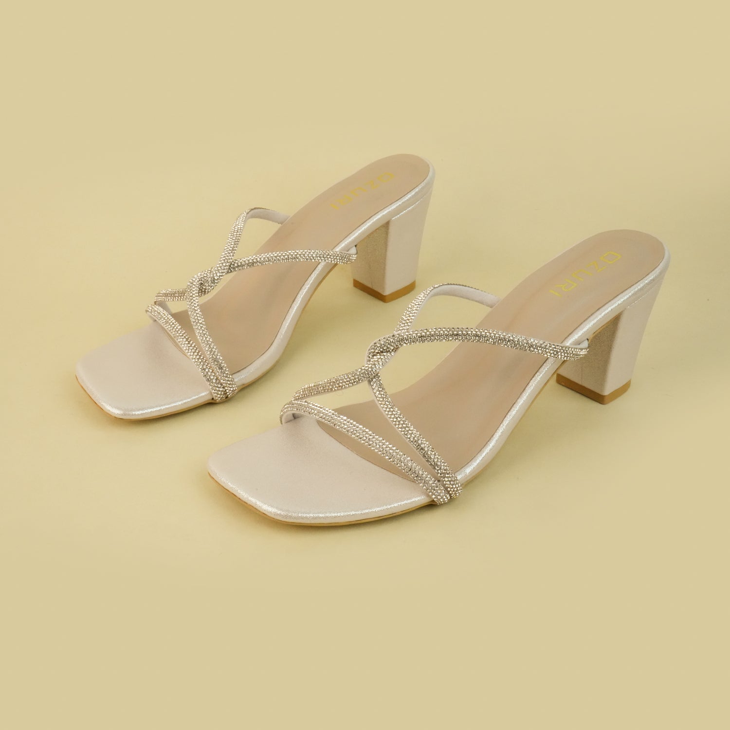 JANE Embellished Block Heel Sandals