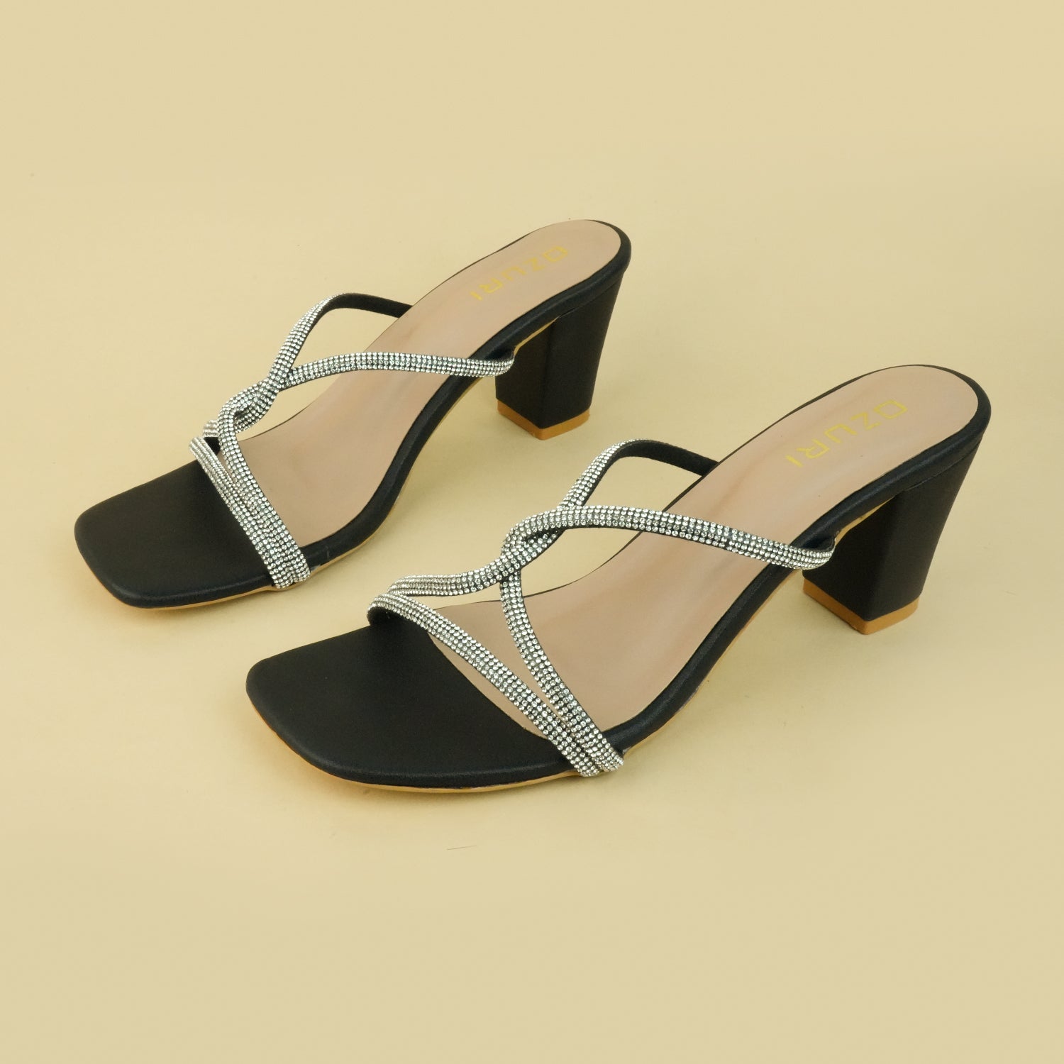 JANE Embellished Block Heel Sandals
