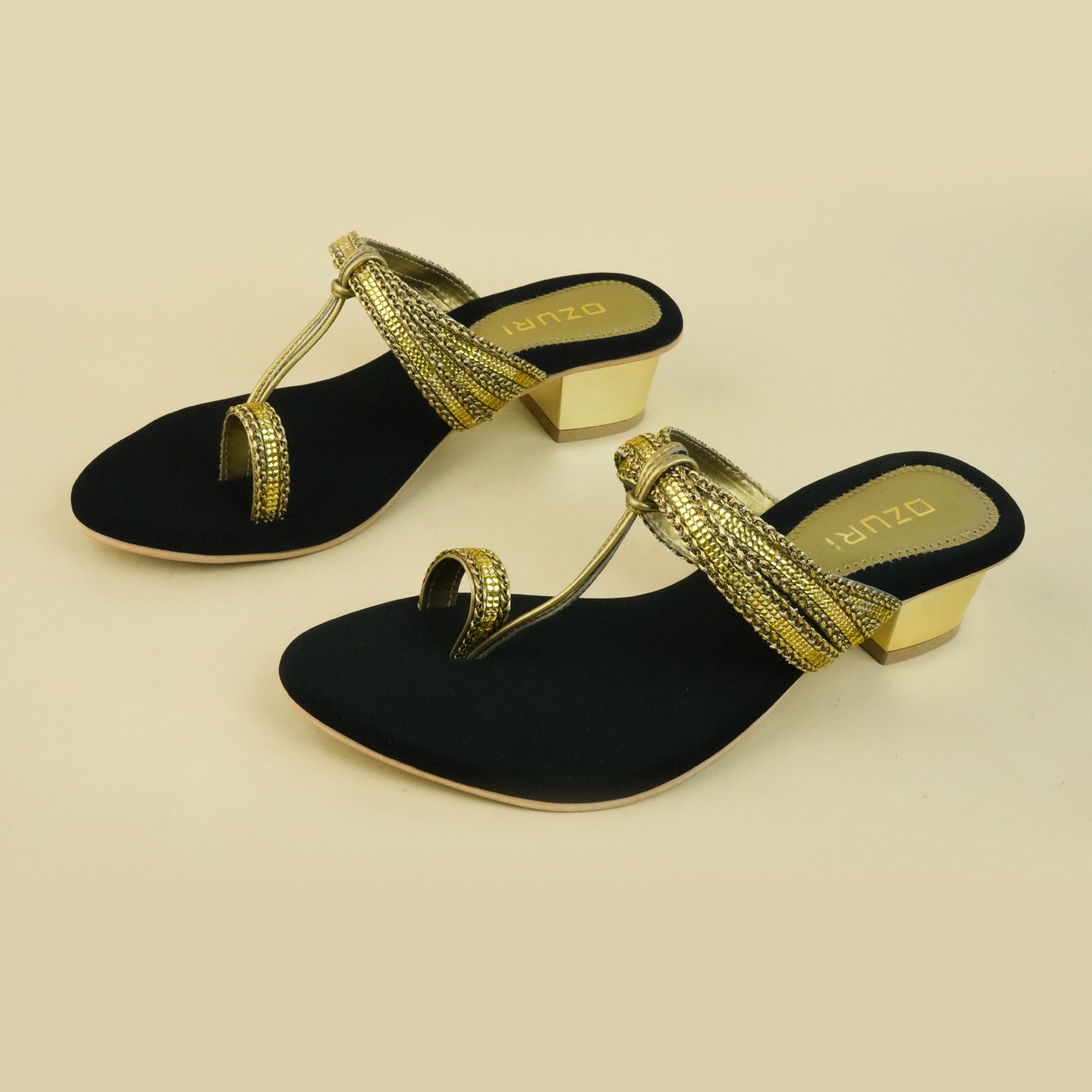 Kailani Embellished Low Block Heels