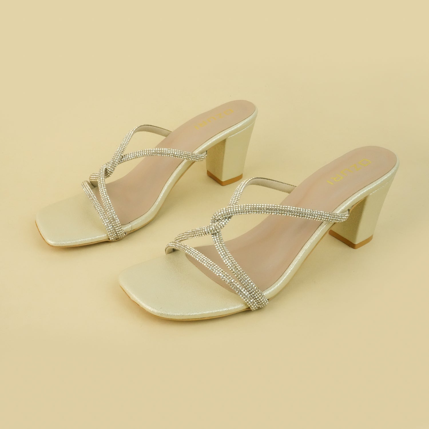 JANE Embellished Block Heel Sandals