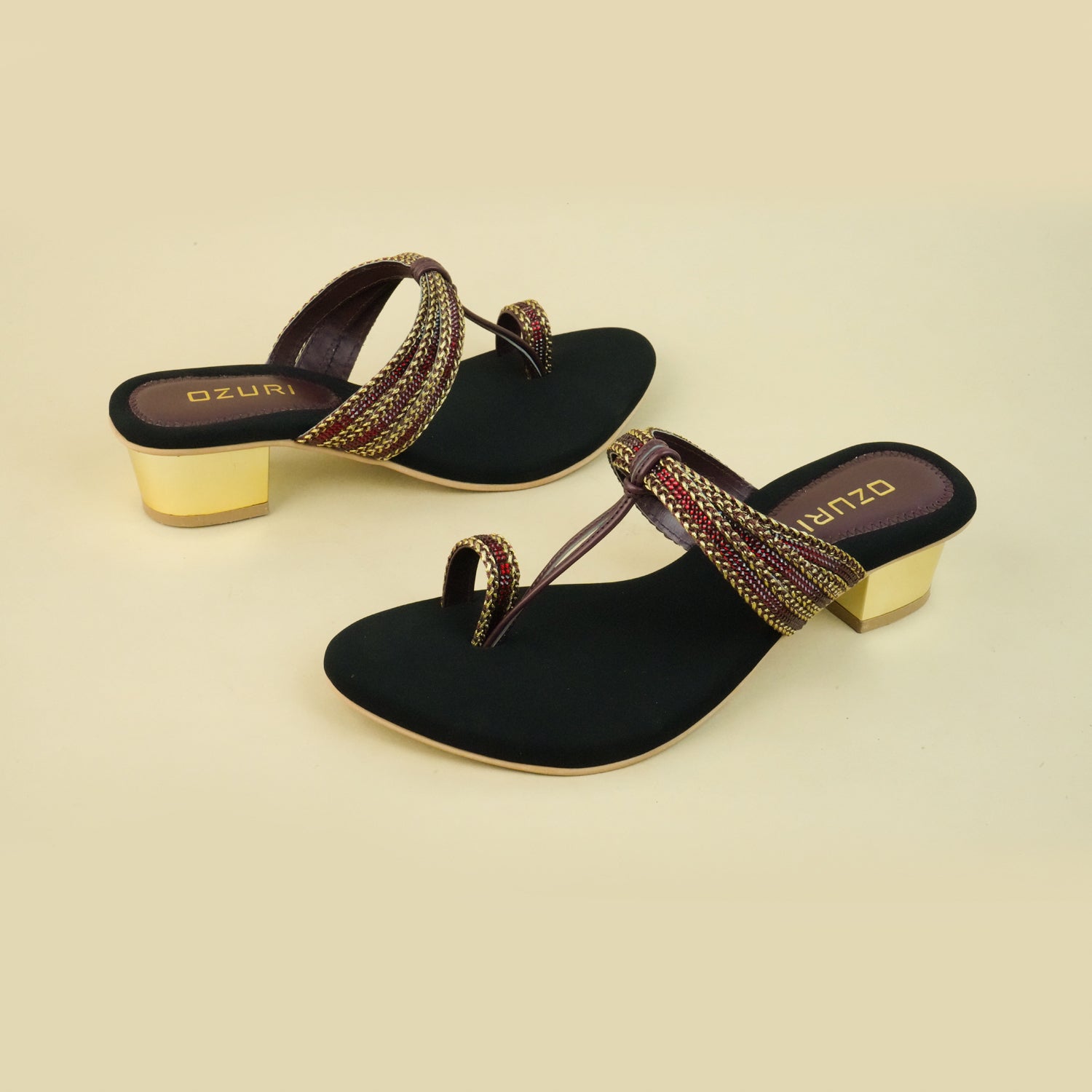Kailani Embellished Low Block Heels