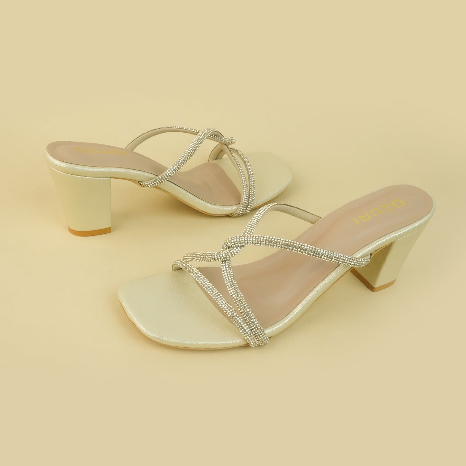 JANE Embellished Block Heel Sandals