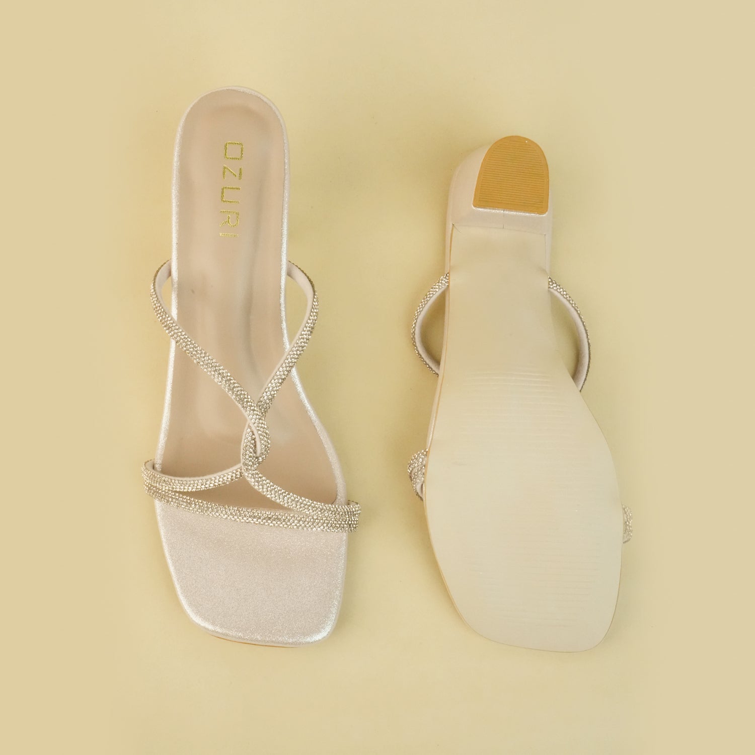 JANE Embellished Block Heel Sandals