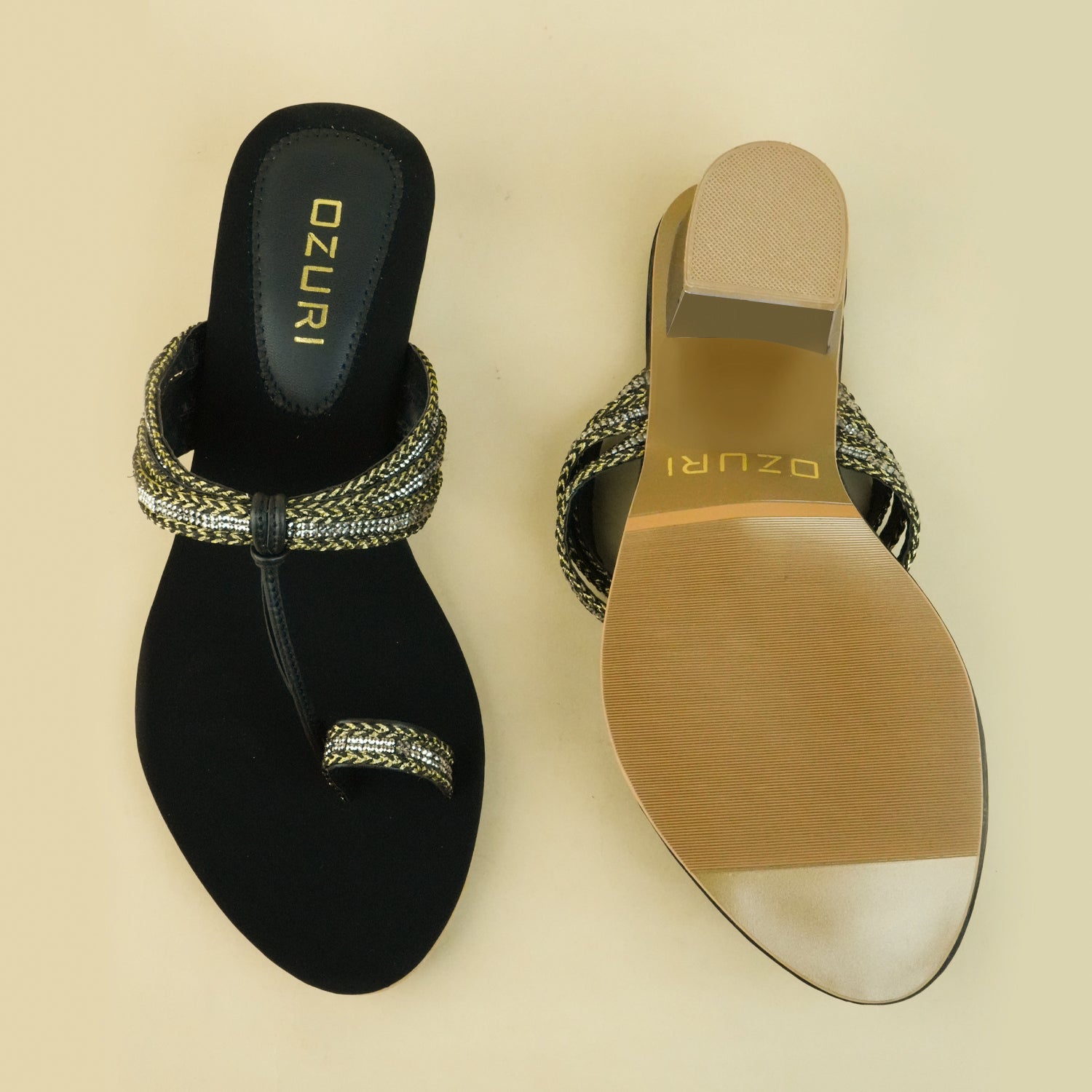 Kailani Embellished Low Block Heels