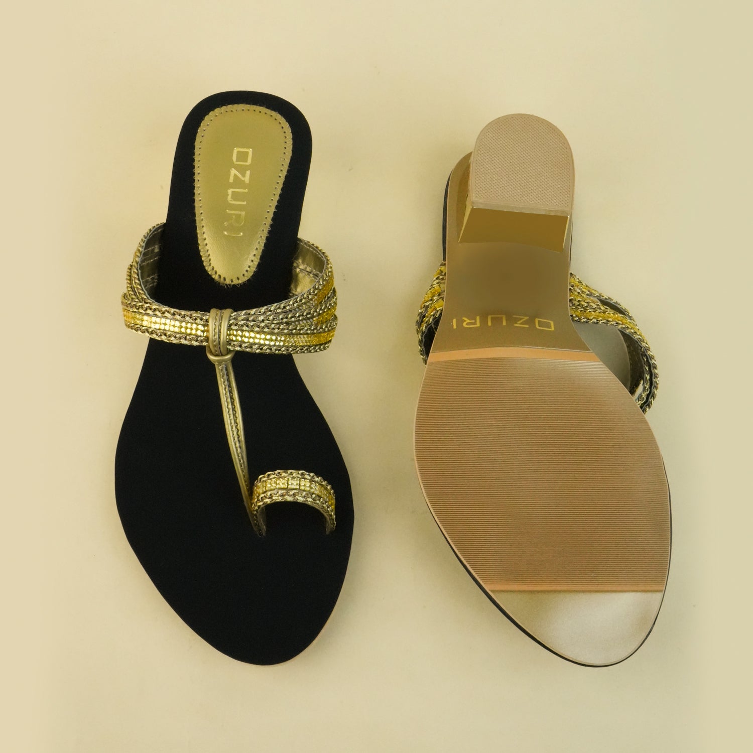 Kailani Embellished Low Block Heels