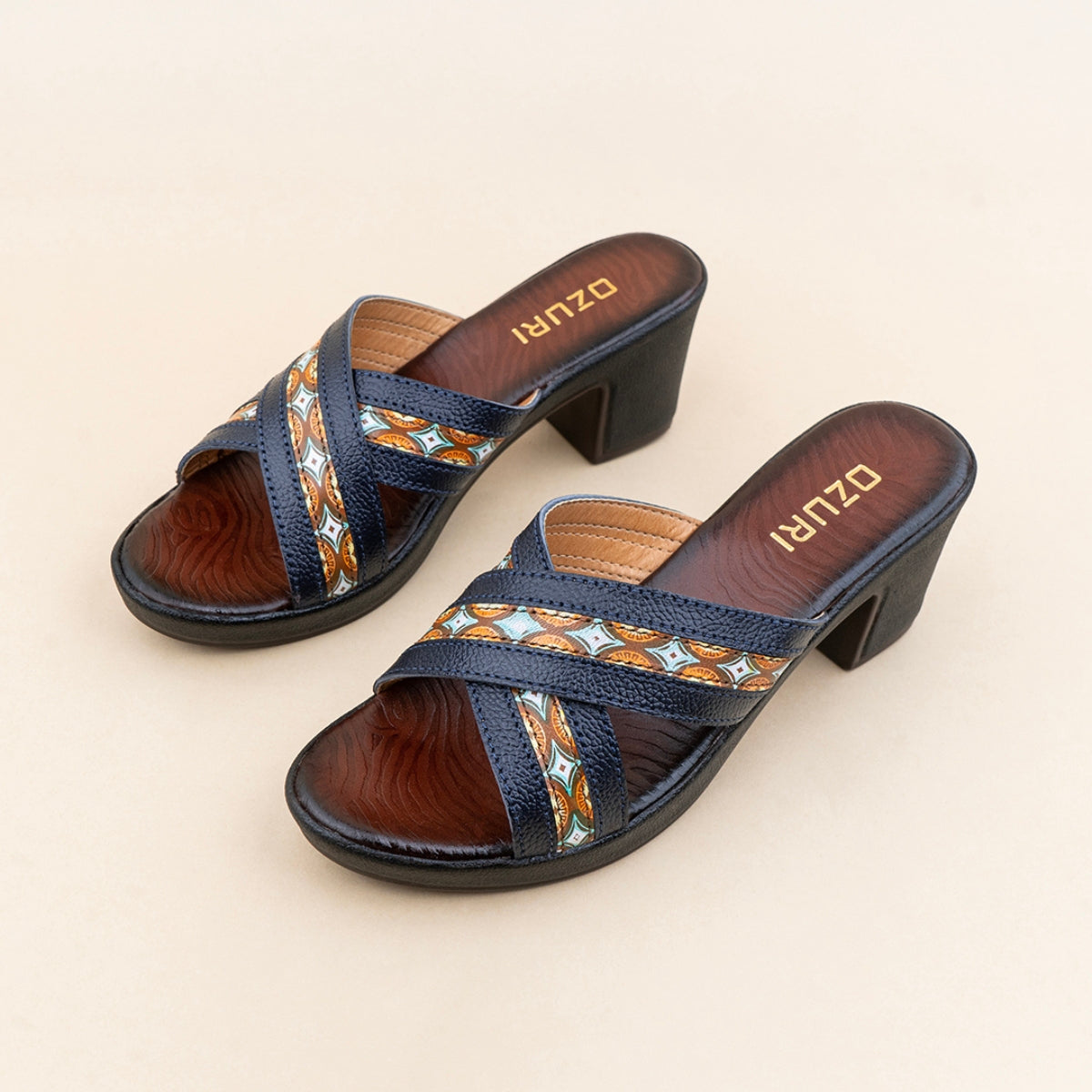 Elanor Leather Block Heels