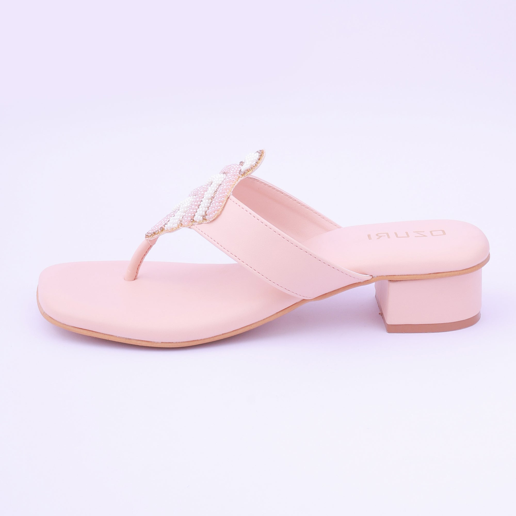 Embellished Toe Ring Block Heel Sandals for Women