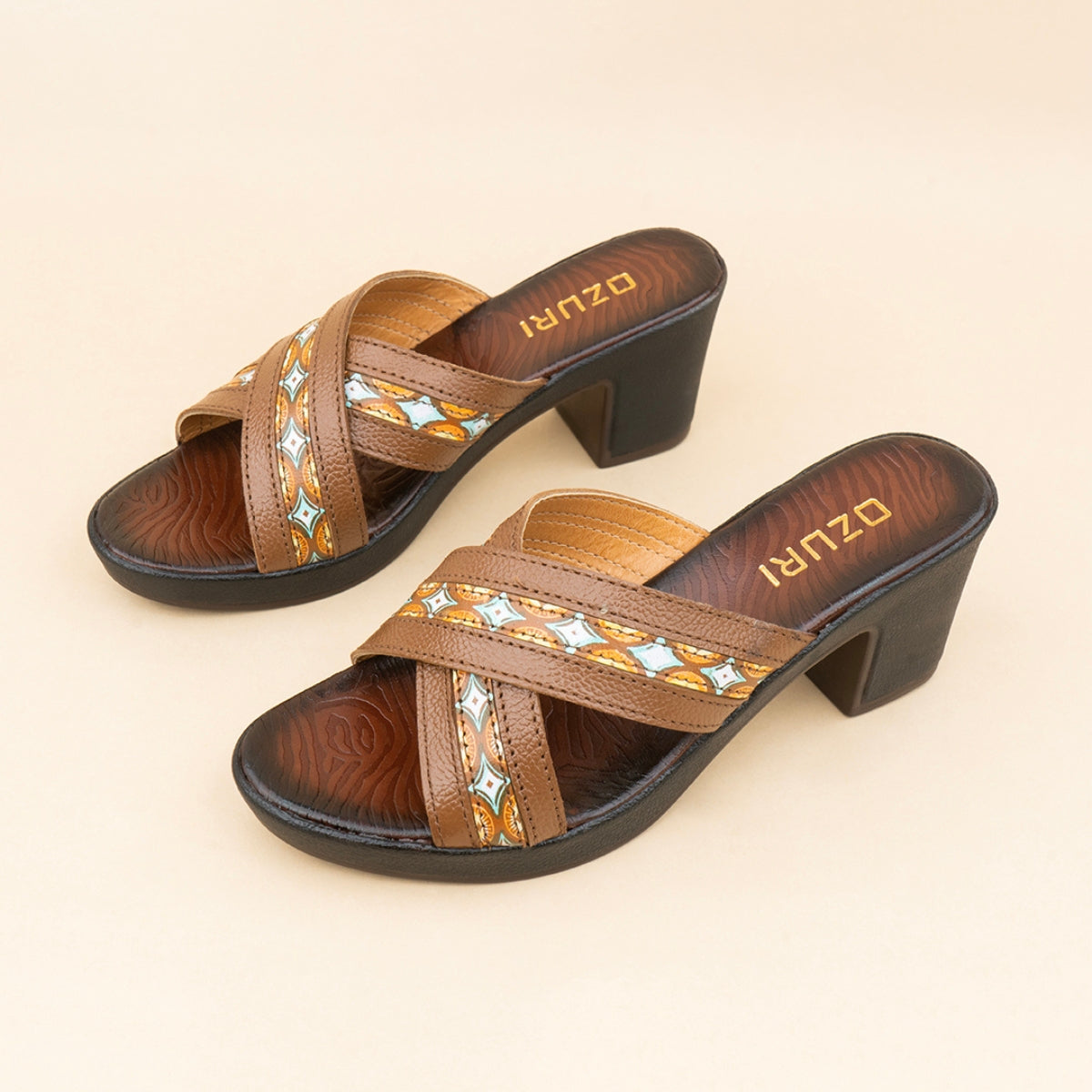 Elanor Leather Block Heels