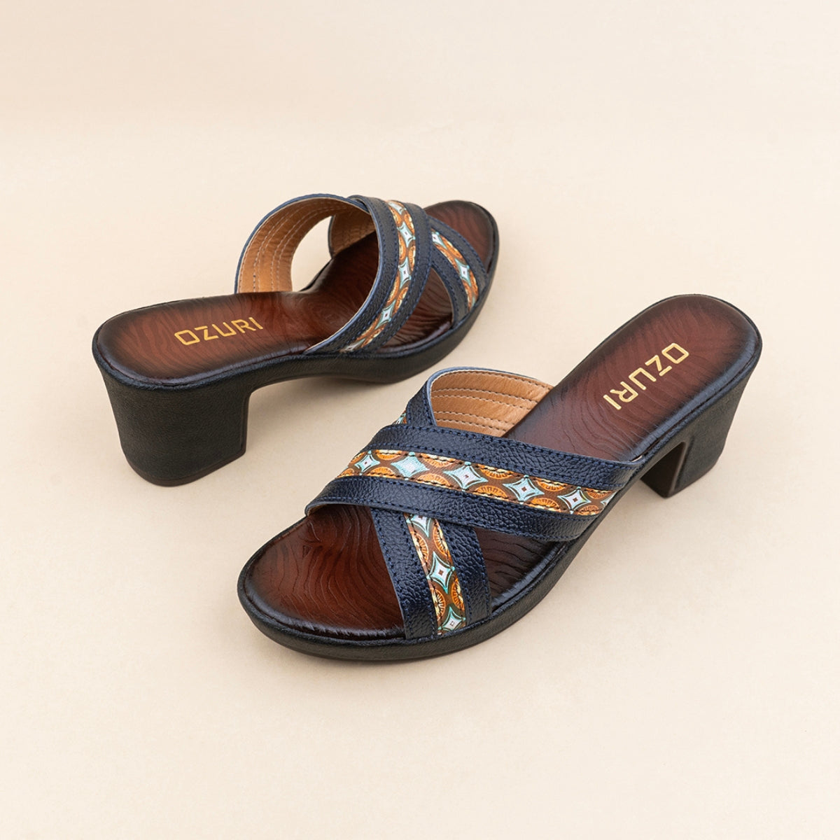 Elanor Leather Block Heels