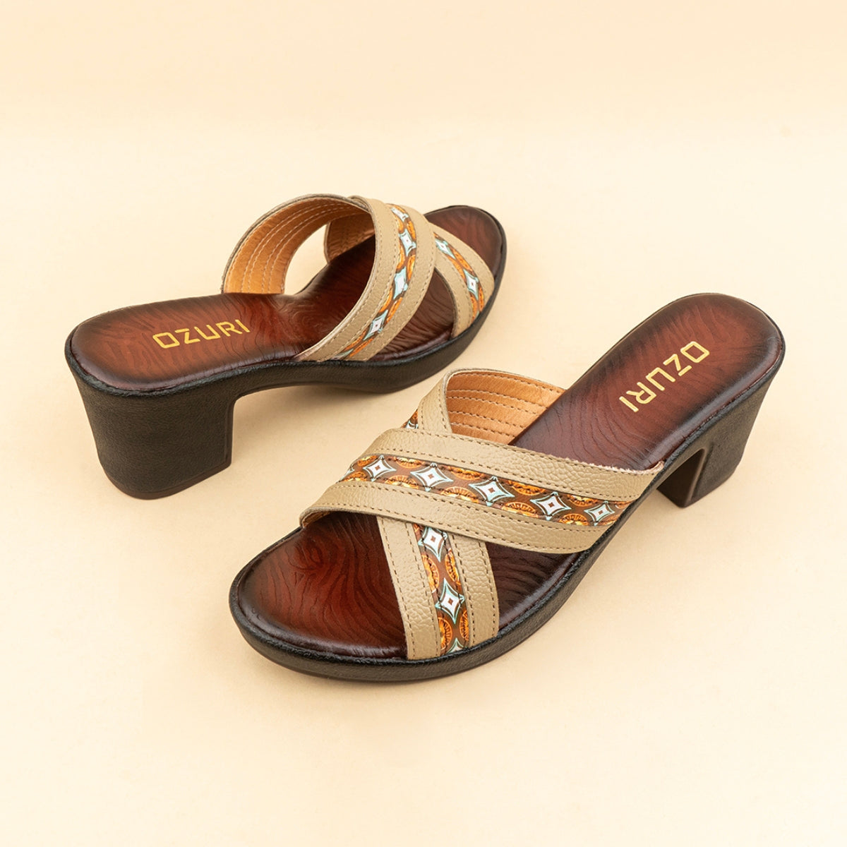 Elanor Leather Block Heels