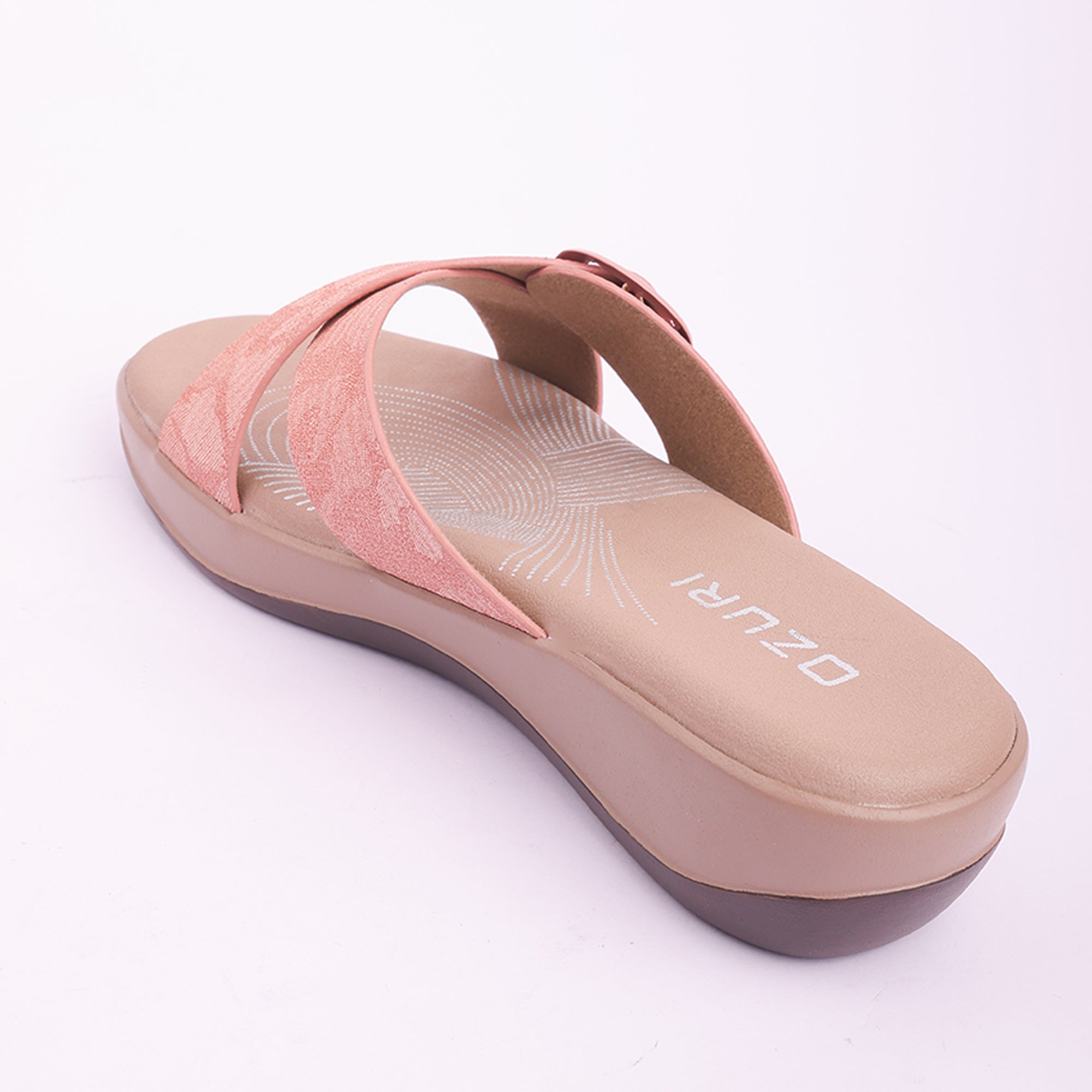 Comfort Fit Cross-Strap Wedge Sliders for Women