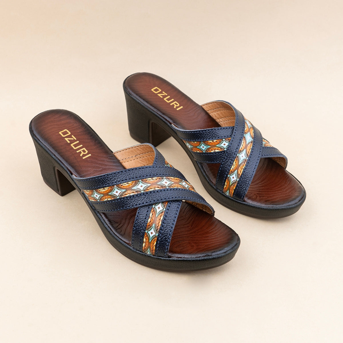 Elanor Leather Block Heels