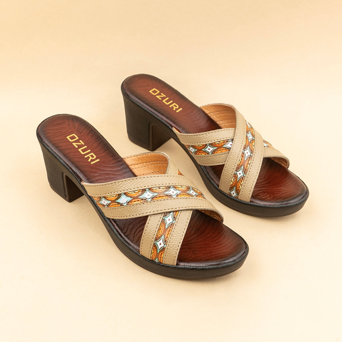 Elanor Leather Block Heels