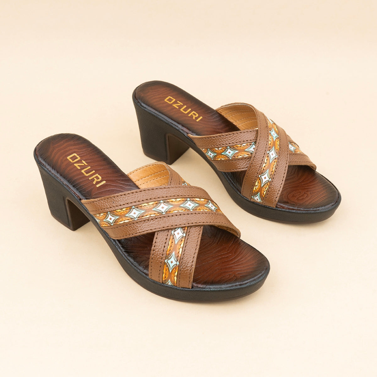 Elanor Leather Block Heels