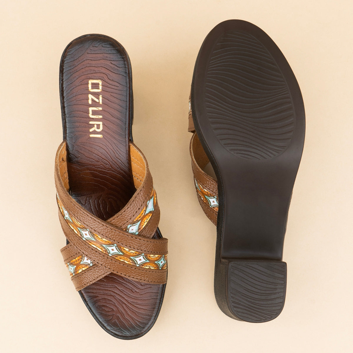 Elanor Leather Block Heels