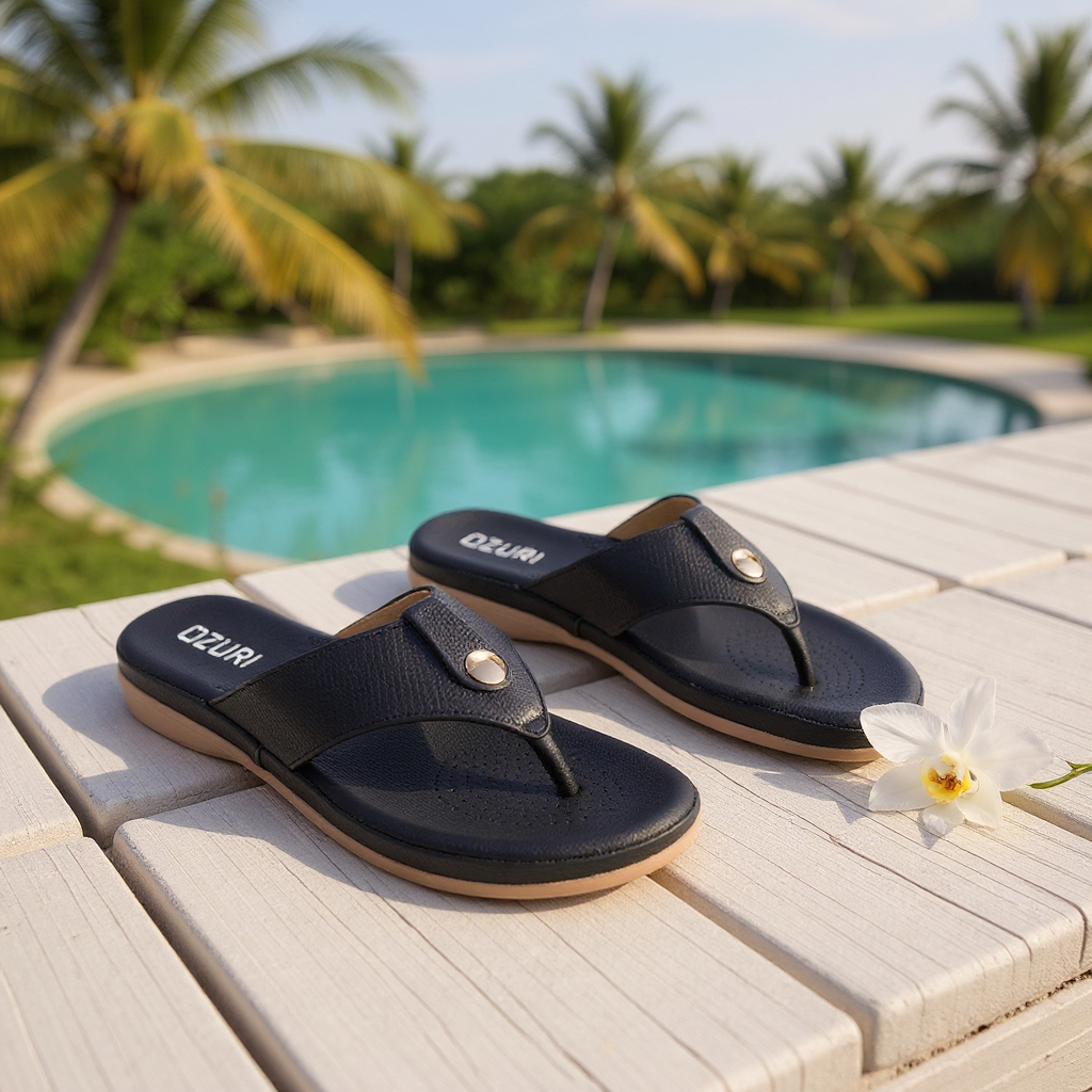 Stylish Textured Slip-On Ethnic Sandals