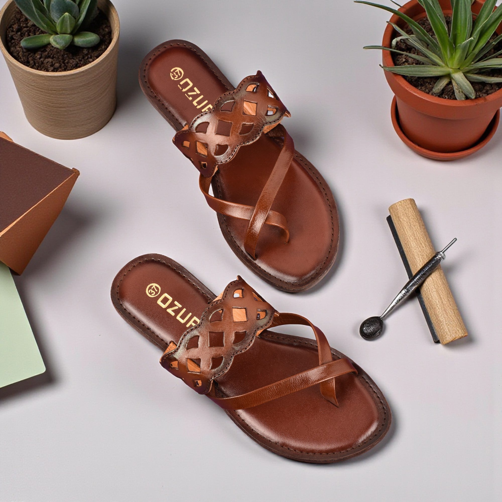 Trendy Cutwork Slip-On Flat Sandal for Women