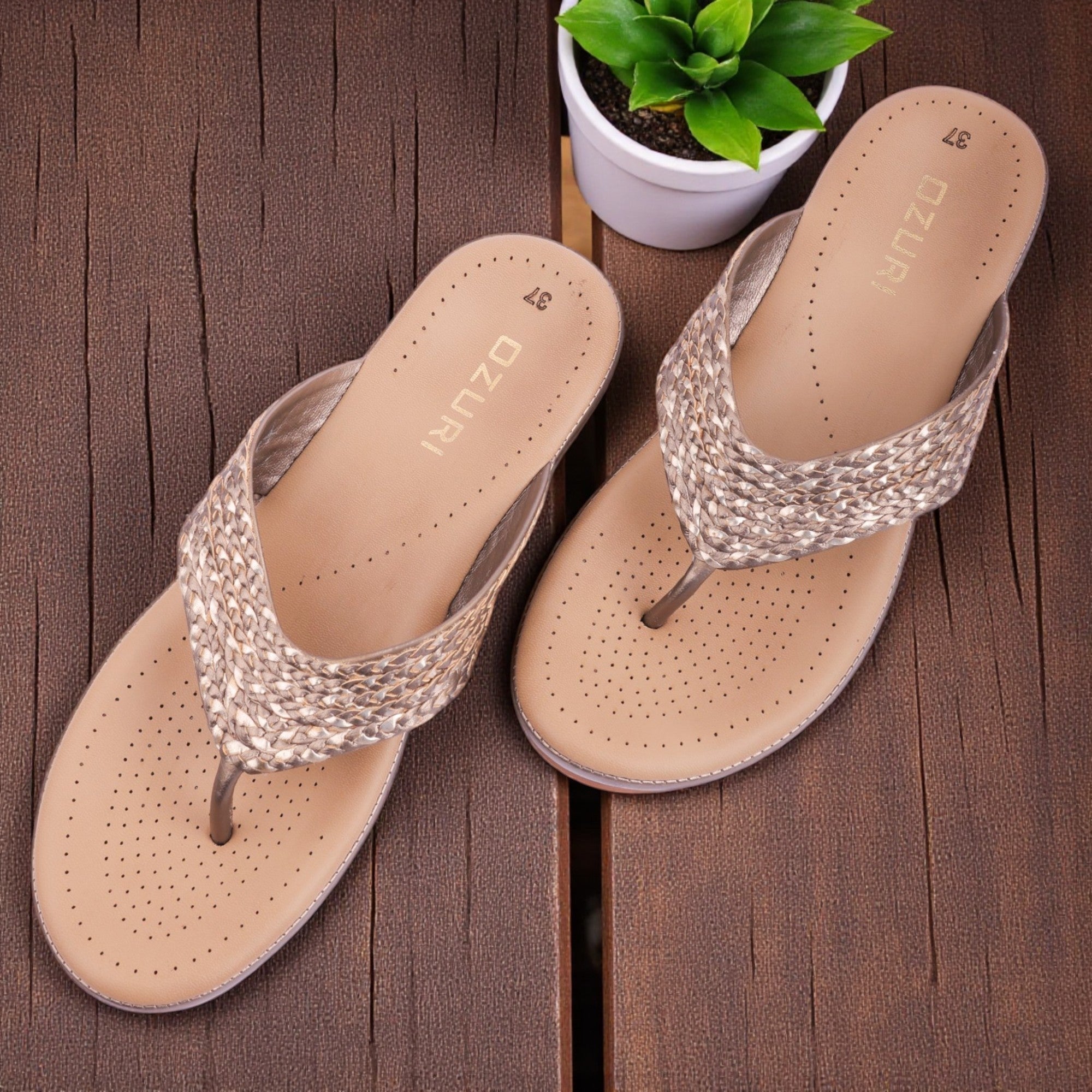 Stylish Wedge Heeled Comfort Slip-On Sandals for Women