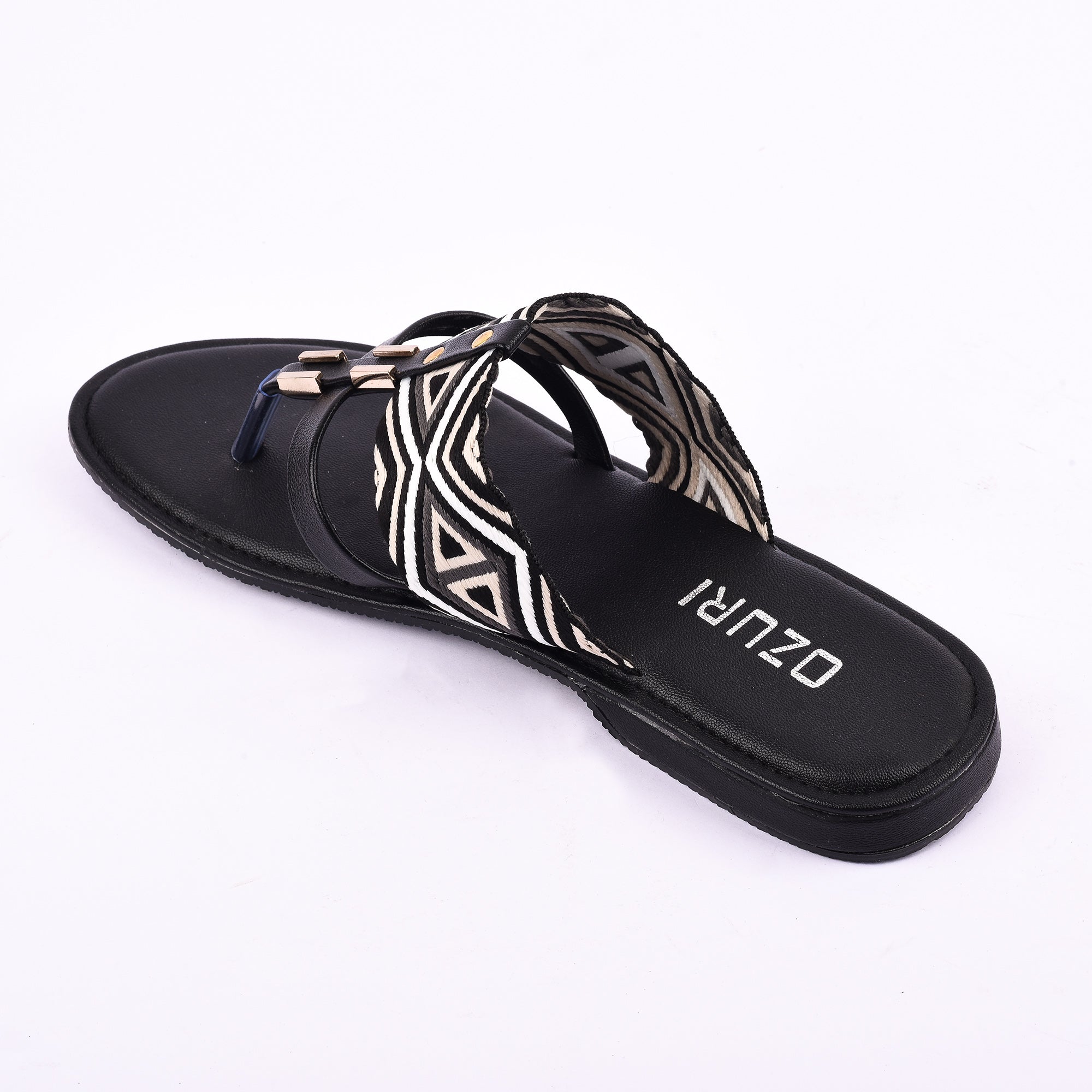 OZURI Women’s Ethnic Embroidered Flats – Stylish & Comfortable Daily Wear Sandals(10603)