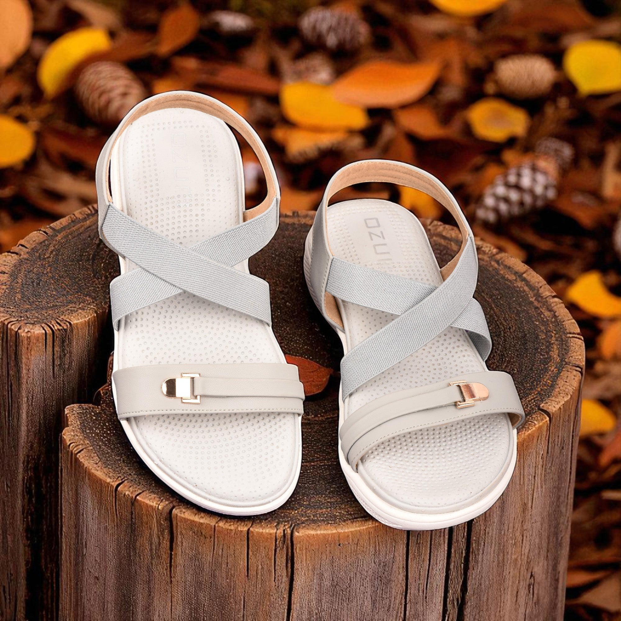 Women’s Casual Sandals with Cross Straps and Comfort Sole