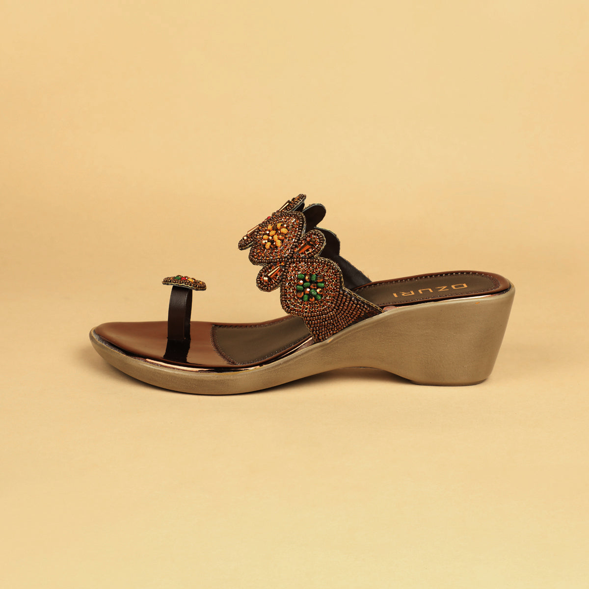 Aarohi Embellished Toe Ring Wedges