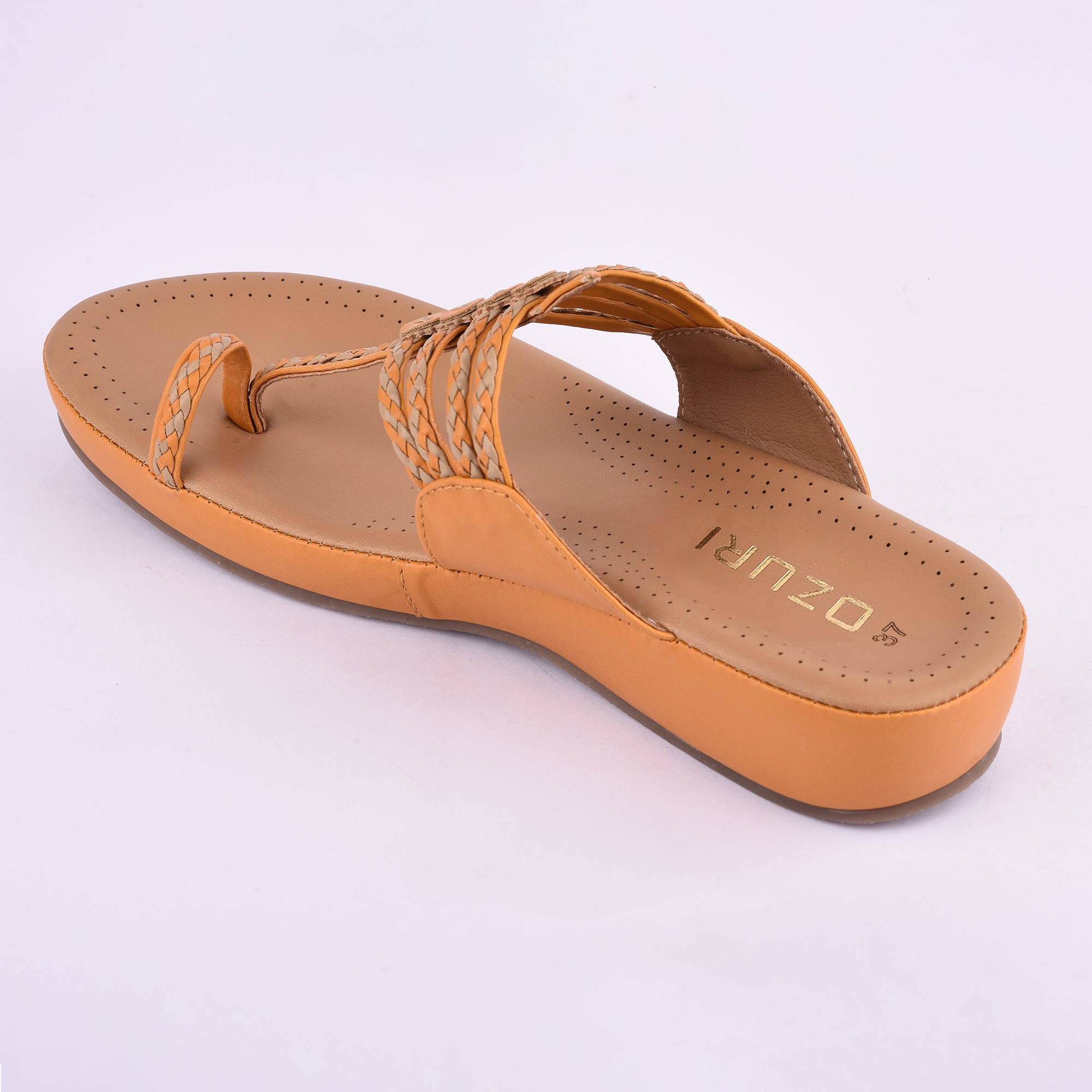 Women's Ethnic Style Comfort Sandals – Braided Strap Slip-On Flats(10521)
