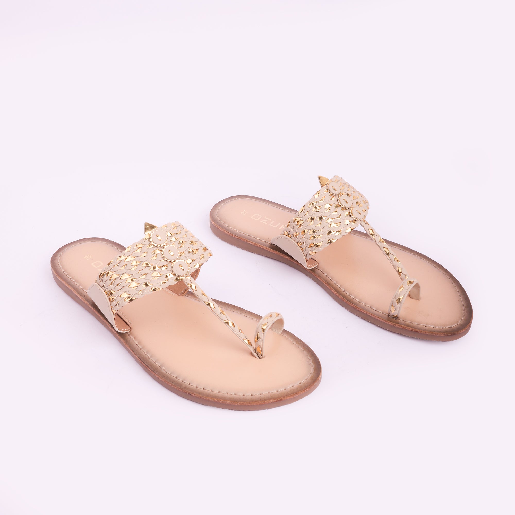 Embellished Handcrafted Toe Ring Flats for Women