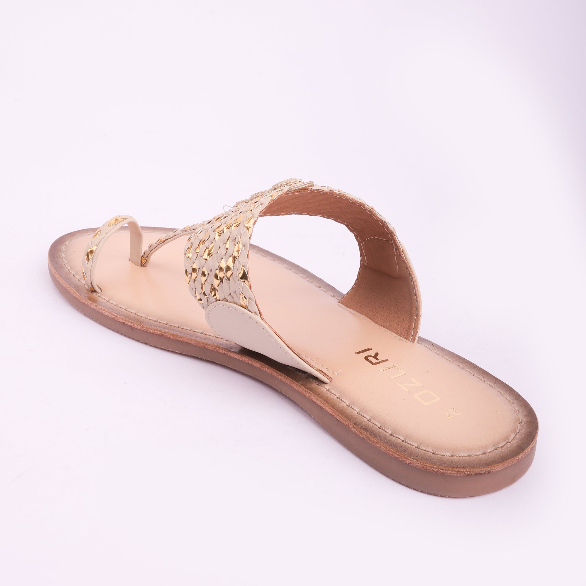 Embellished Handcrafted Toe Ring Flats for Women