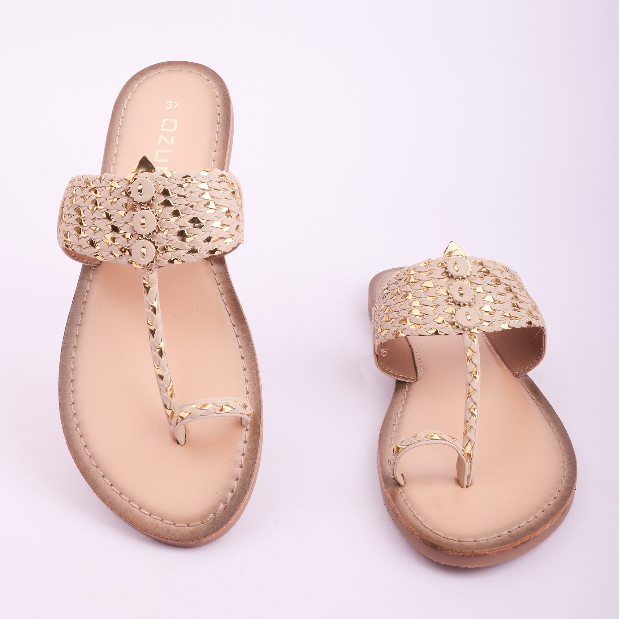 Embellished Handcrafted Toe Ring Flats for Women