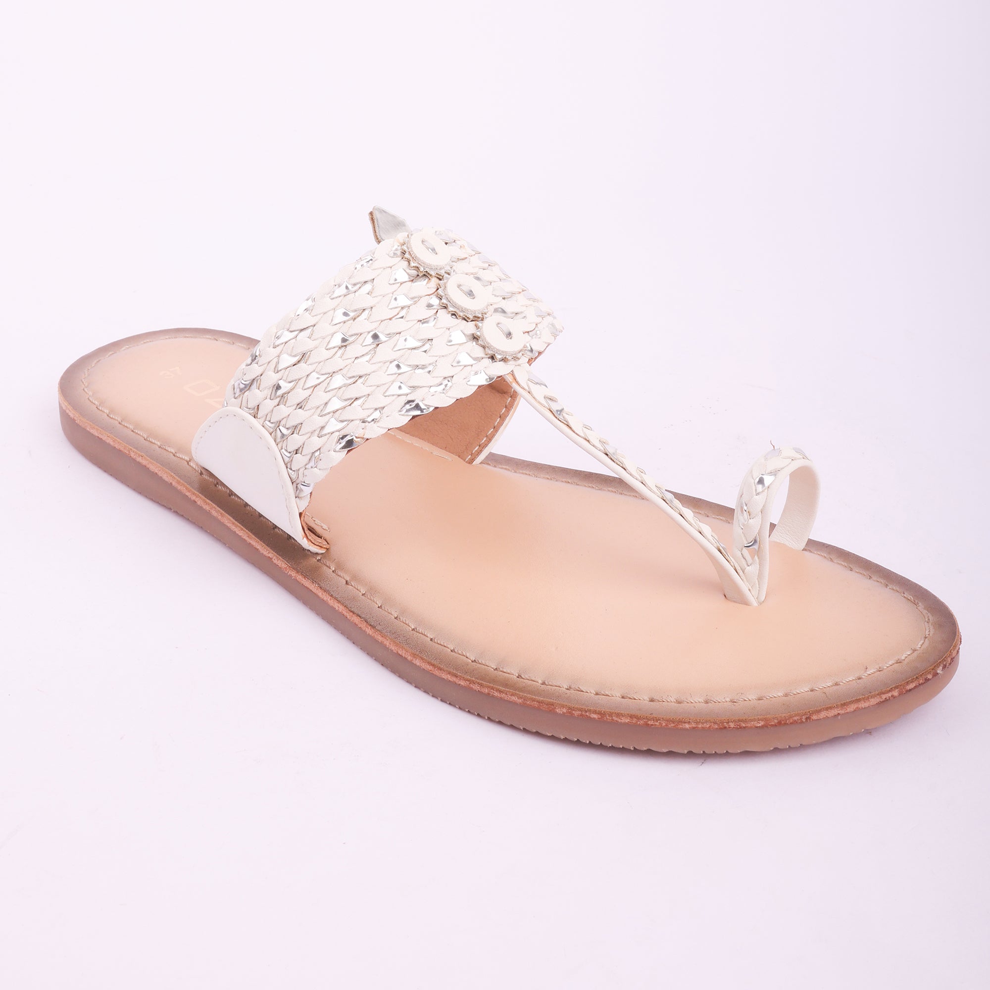 Embellished Handcrafted Toe Ring Flats for Women