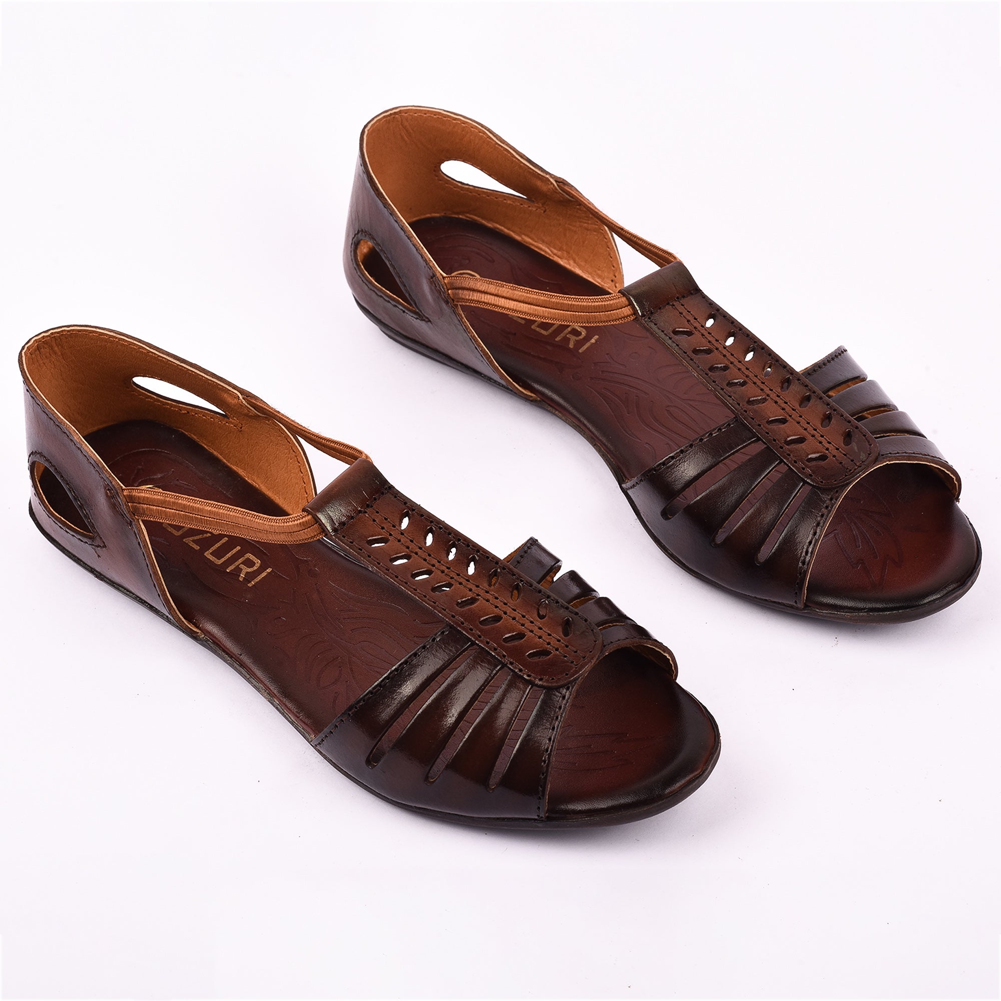 Ozuri Women’s Comfort Leatherette Flat Sandals