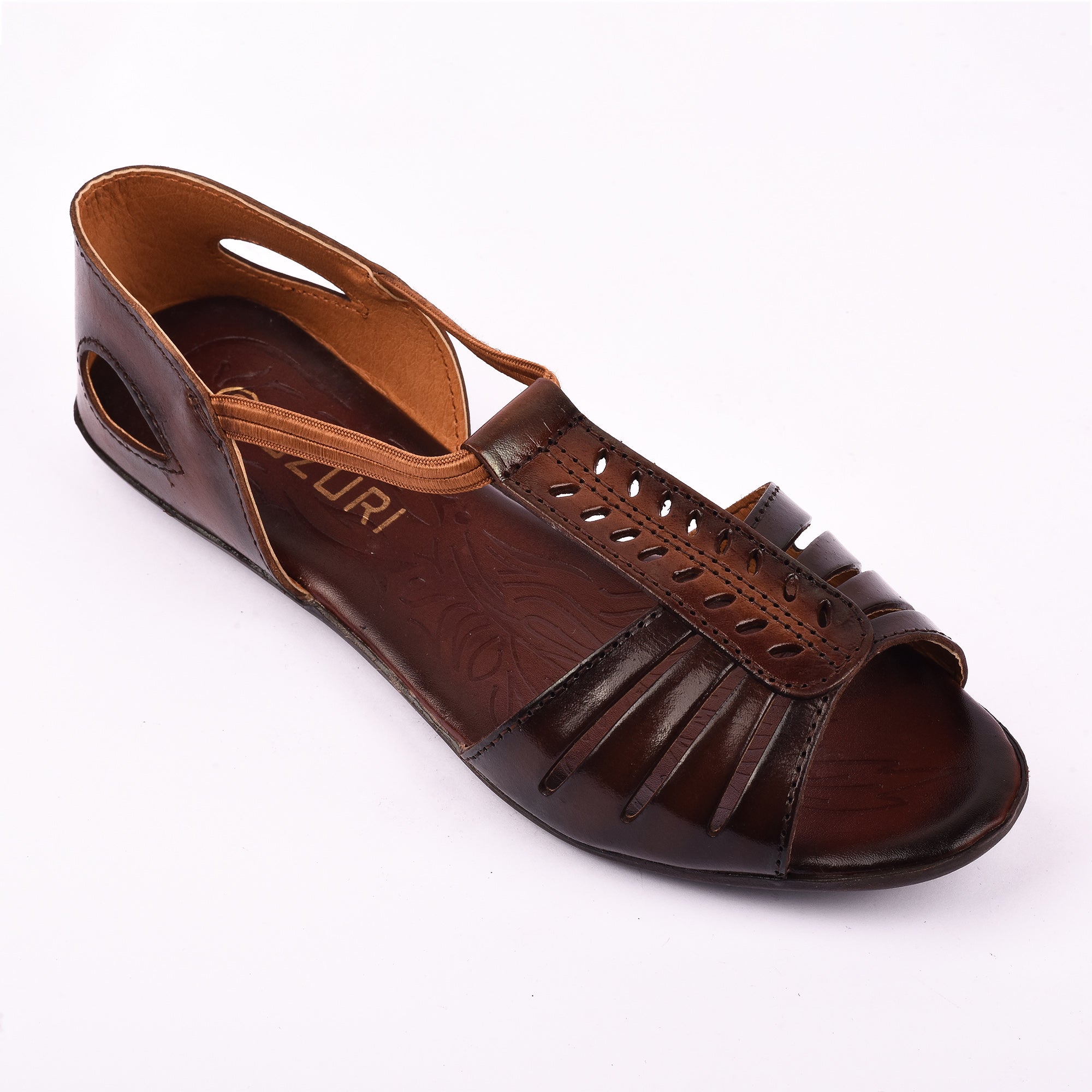 Ozuri Women’s Comfort Leatherette Flat Sandals