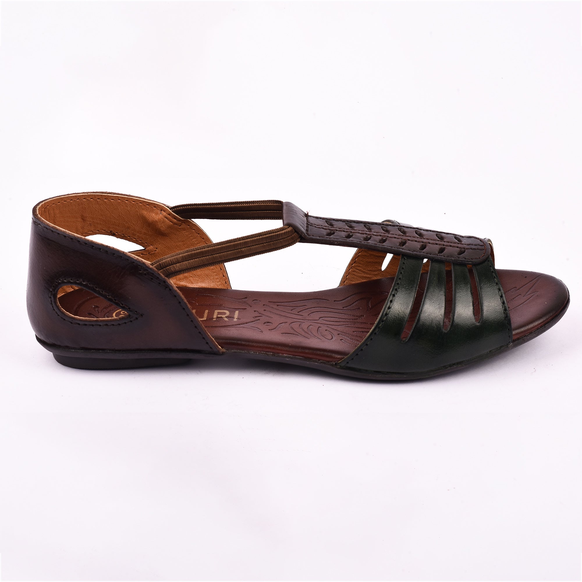 Ozuri Women’s Comfort Leatherette Flat Sandals