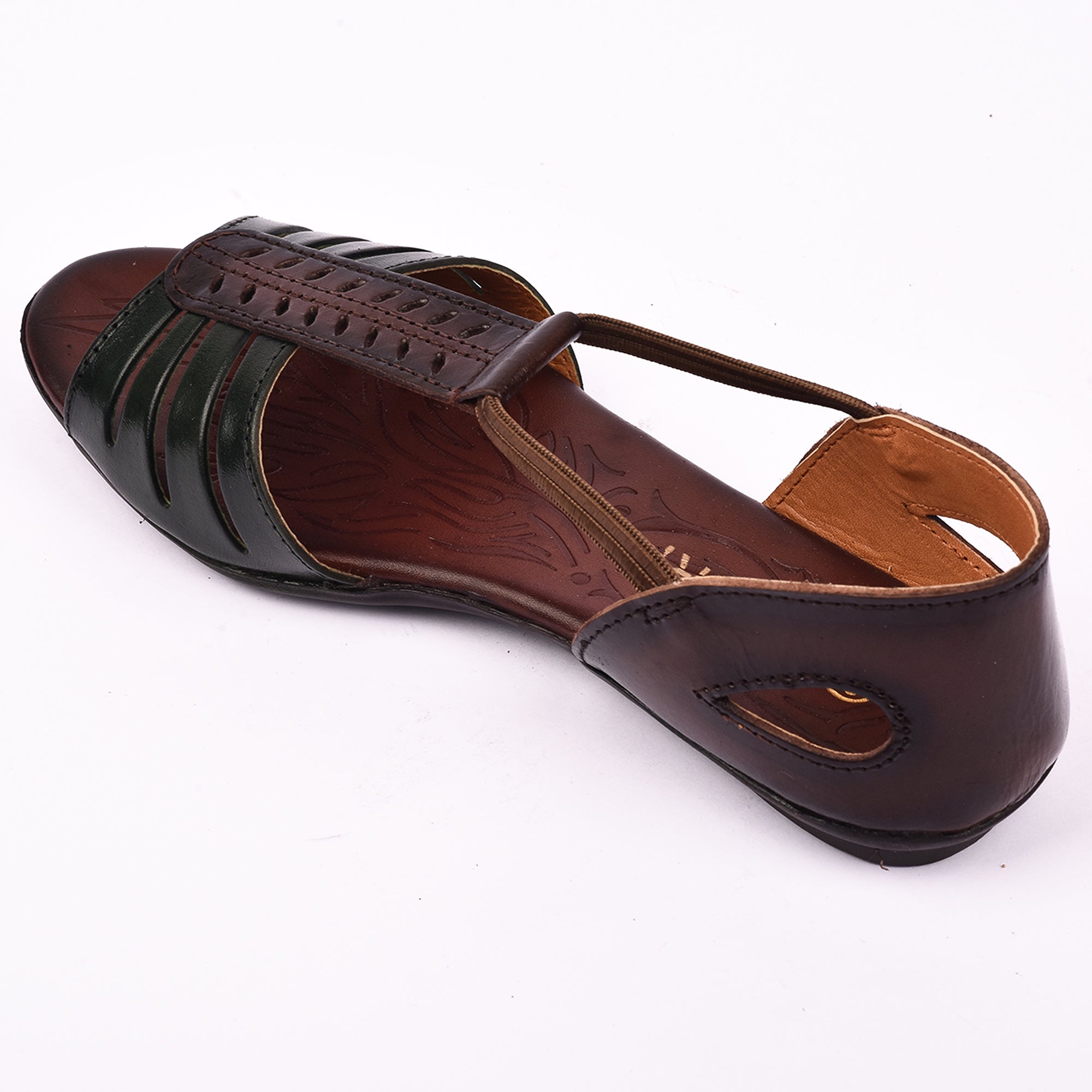 Ozuri Women’s Comfort Leatherette Flat Sandals