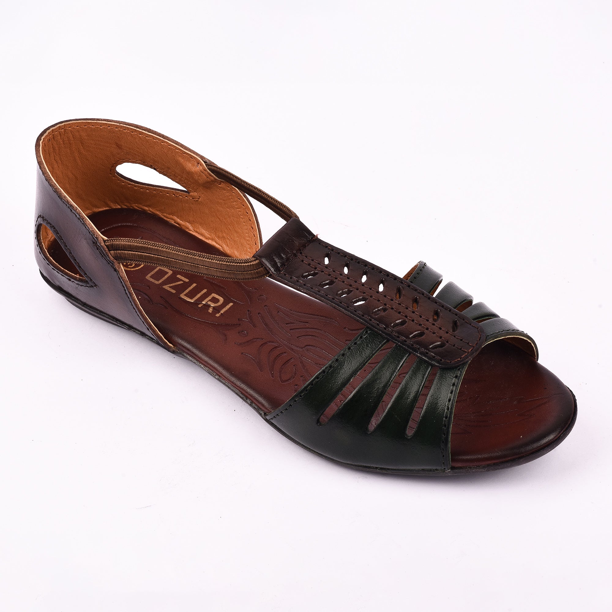 Ozuri Women’s Comfort Leatherette Flat Sandals