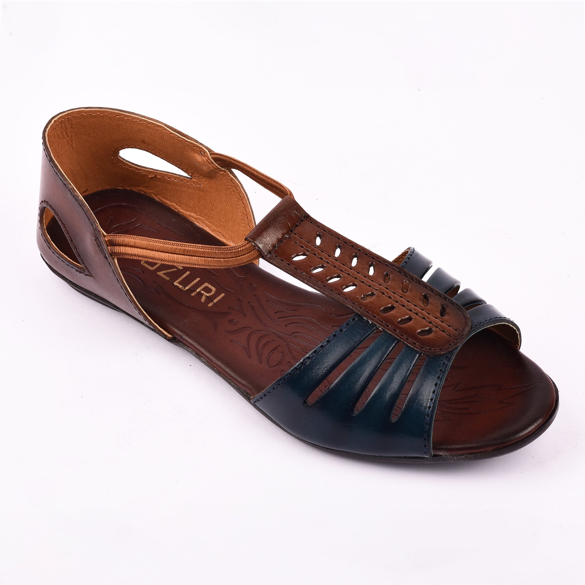 Ozuri Women’s Comfort Leatherette Flat Sandals