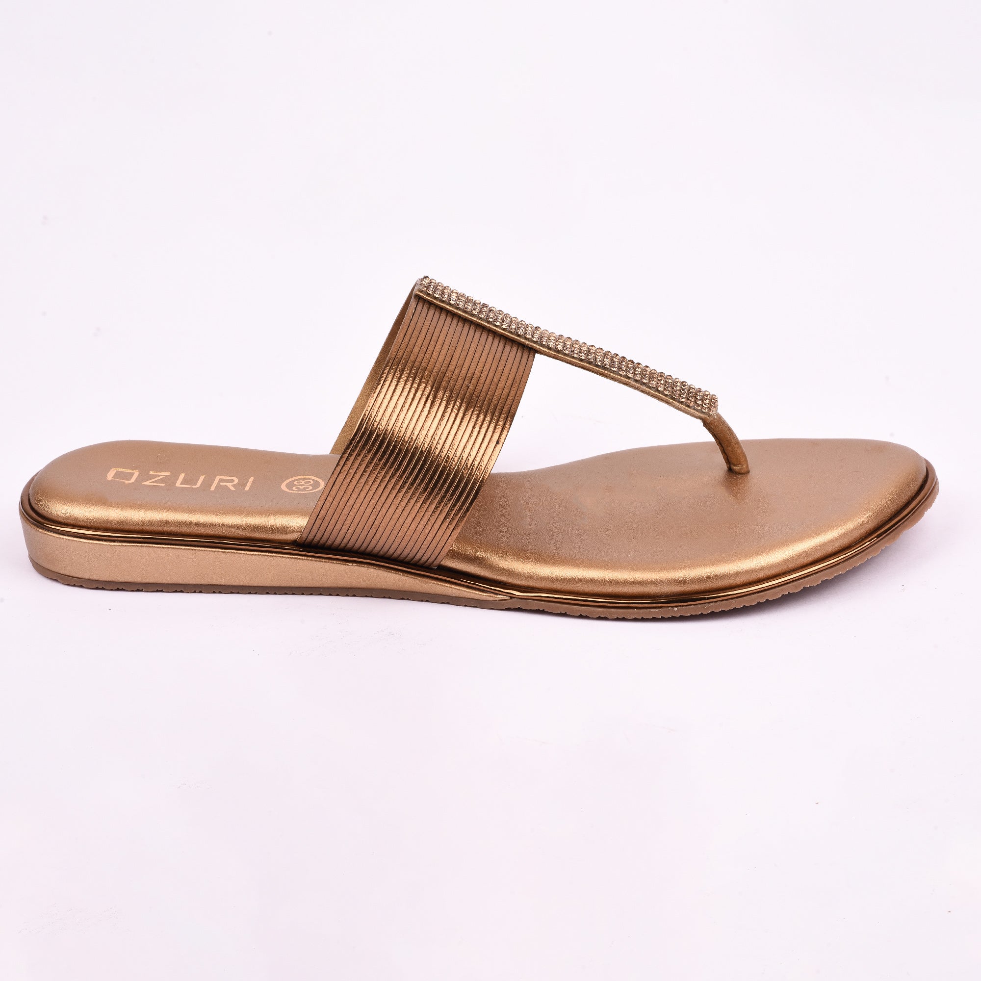 Elegant Slip-On Toe Ring Sandals with Textured Strap