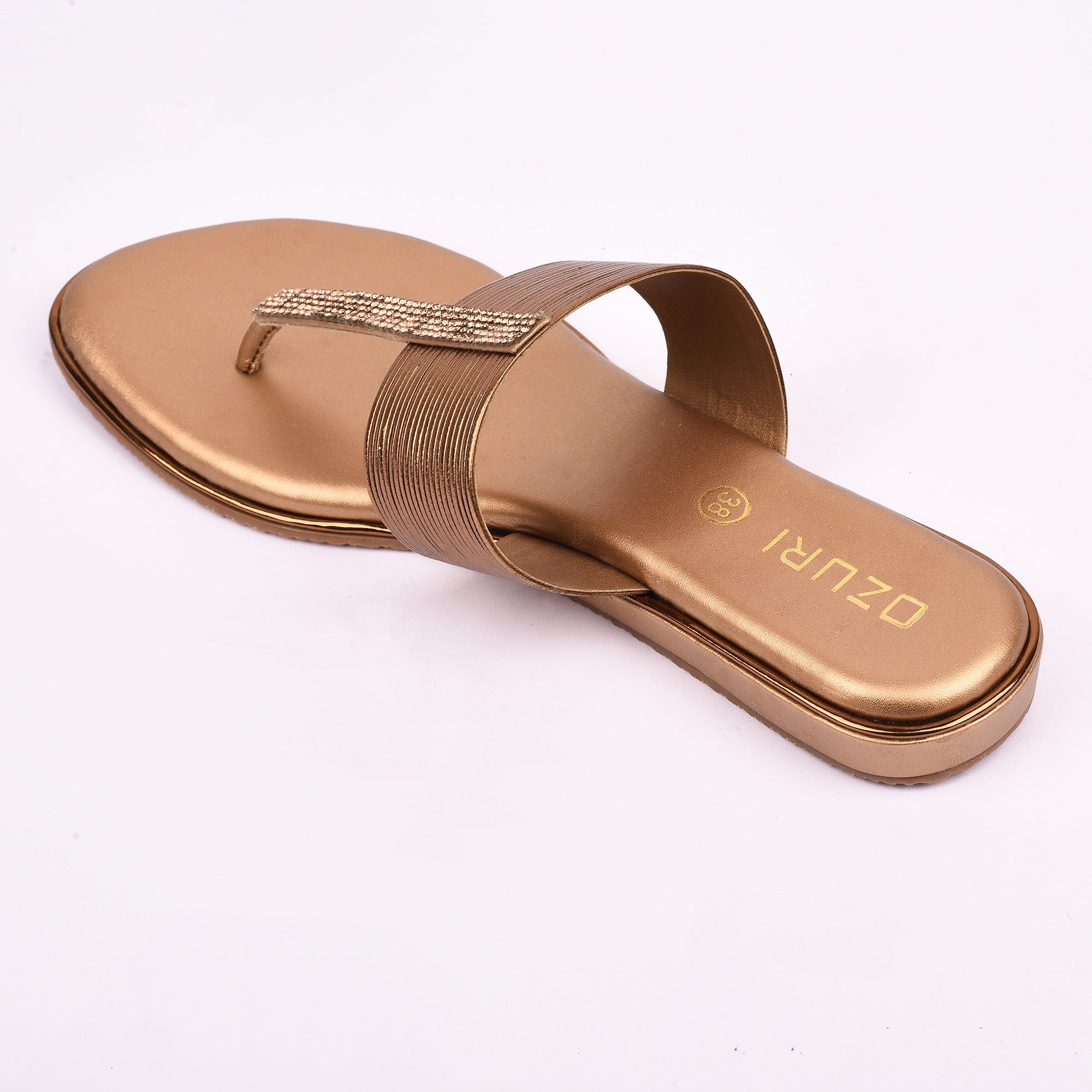 Elegant Slip-On Toe Ring Sandals with Textured Strap