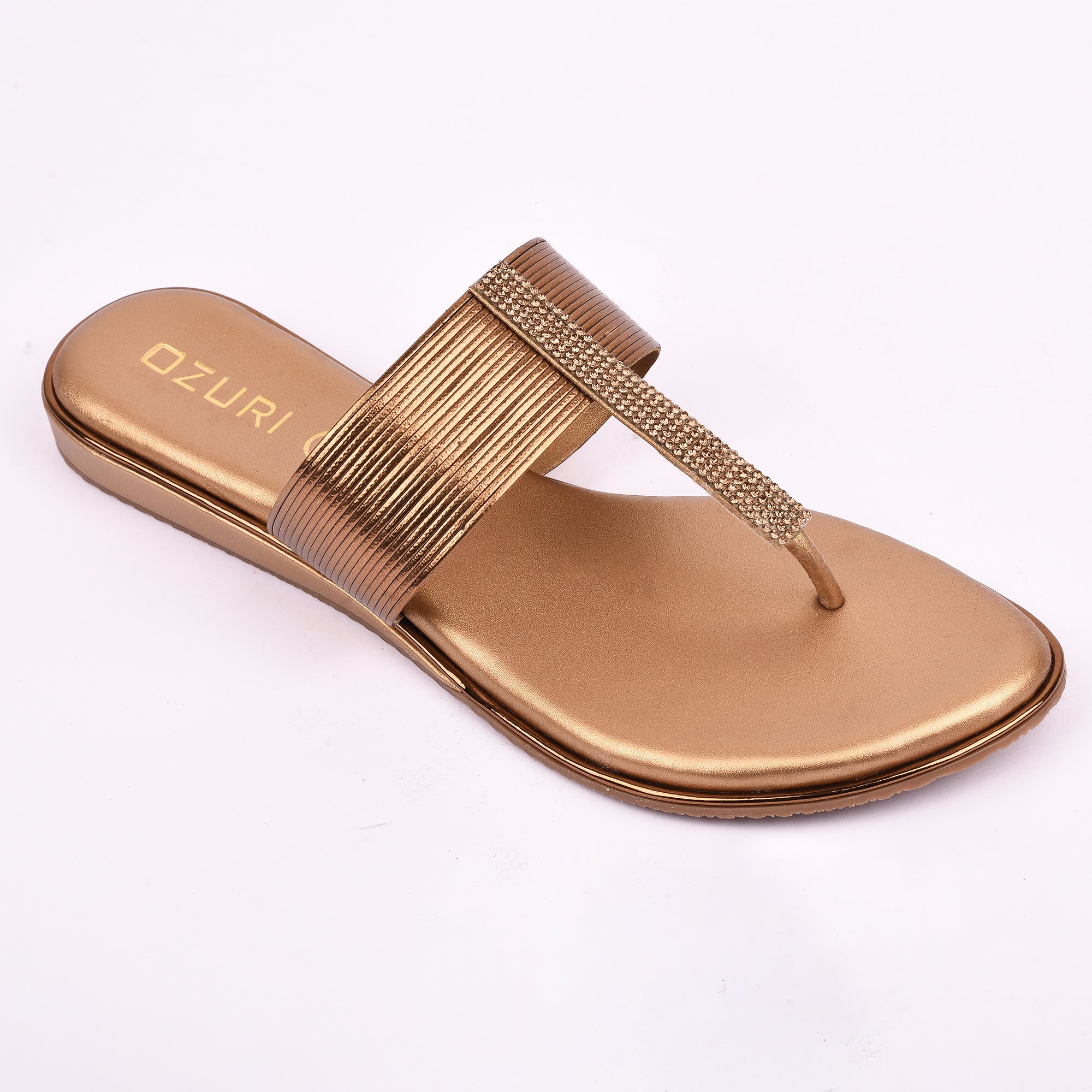 Elegant Slip-On Toe Ring Sandals with Textured Strap