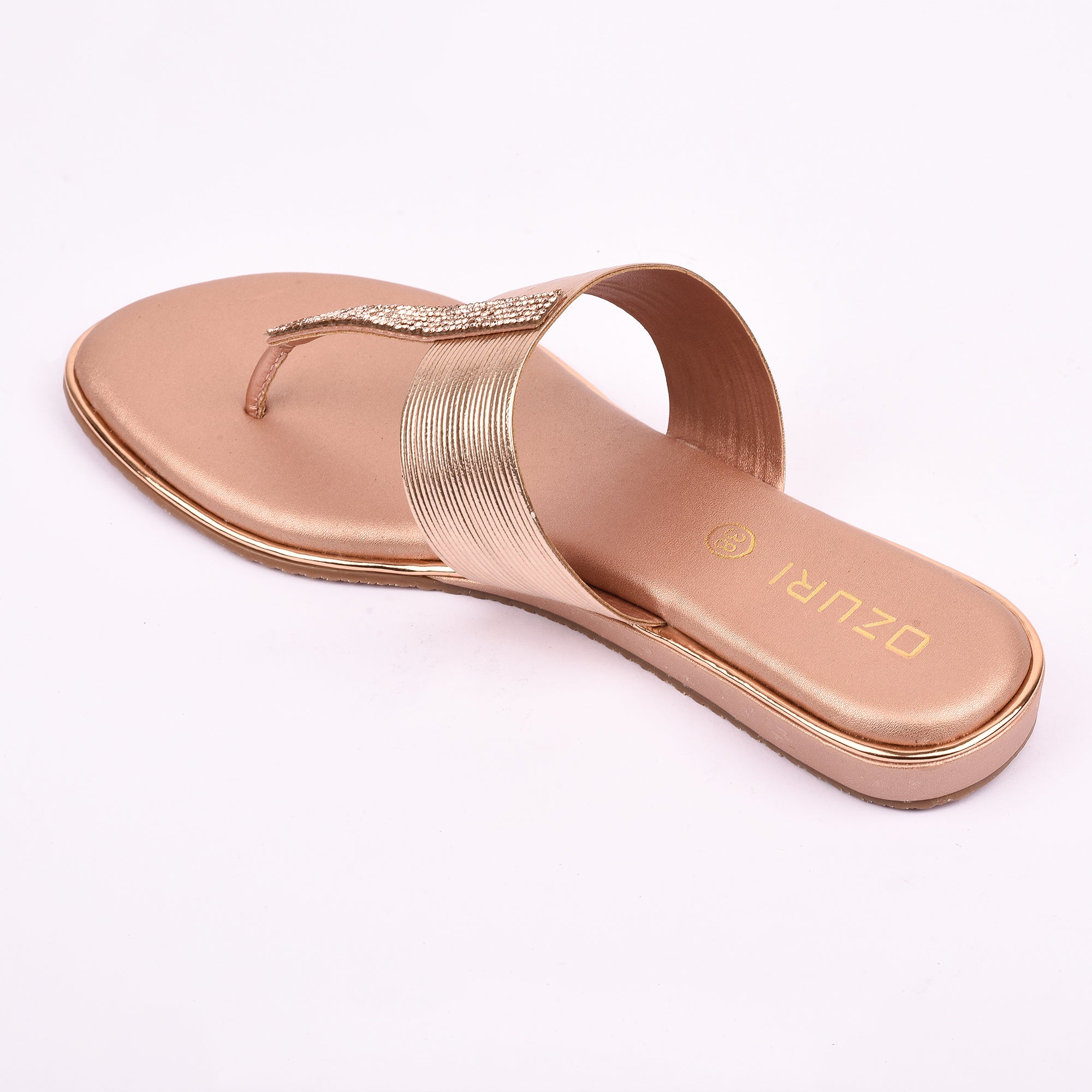 Elegant Slip-On Toe Ring Sandals with Textured Strap
