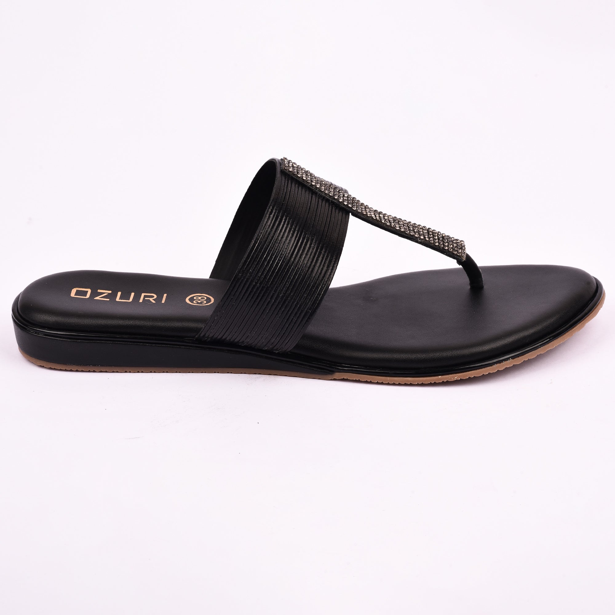 Elegant Slip-On Toe Ring Sandals with Textured Strap